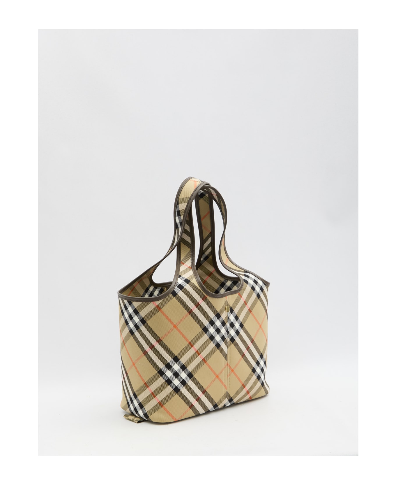 Burberry Small Check Tote Bag - BEIGE