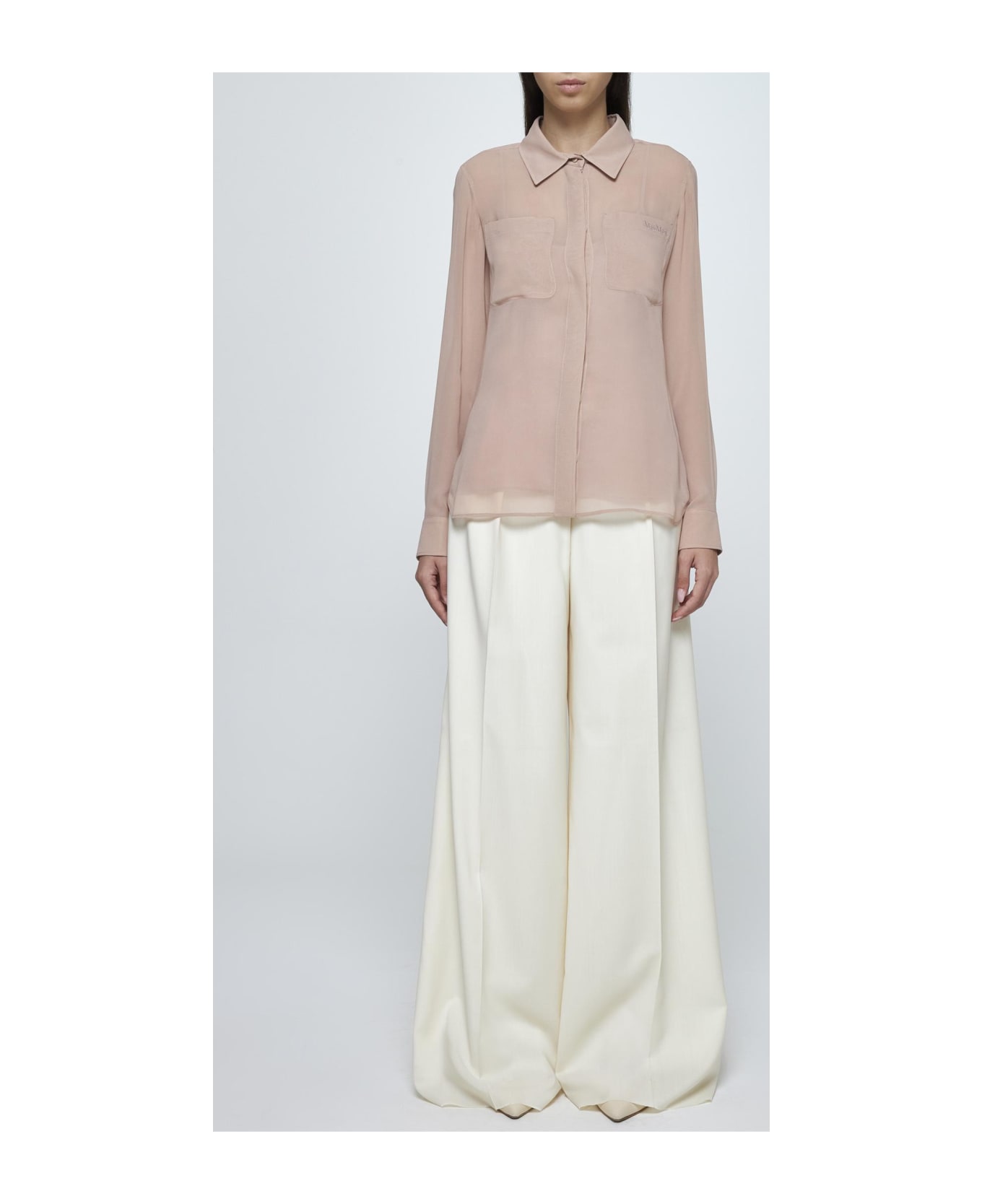 Max Mara Ercole Silk Shirt - POWDER