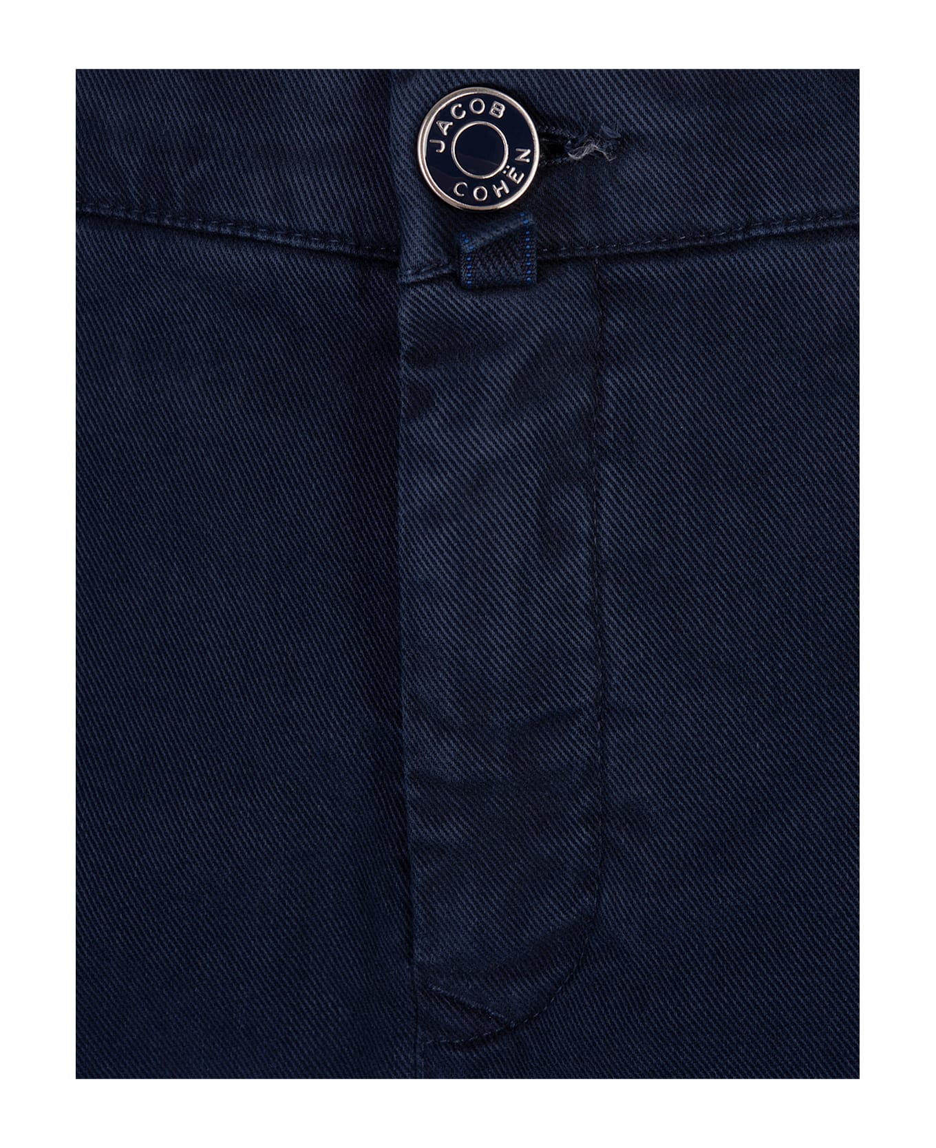 Jacob Cohen Bobby Slim Fit Trousers In Night Blue Garment-dye Twill - Blu
