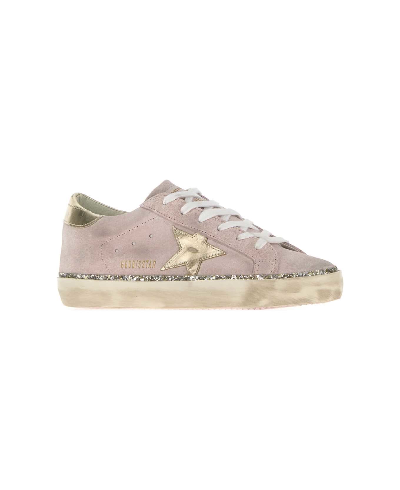 Golden Goose Pink Suede Super Star Sneakers - PINKPLATINUM