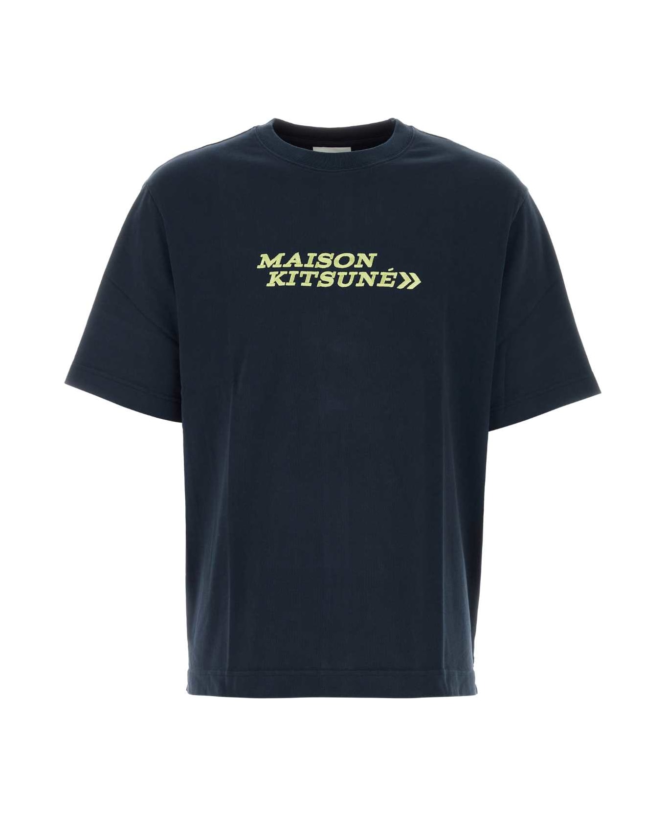 Maison Kitsuné Midnight Blue Cotton T-shirt - DEEPNAVY