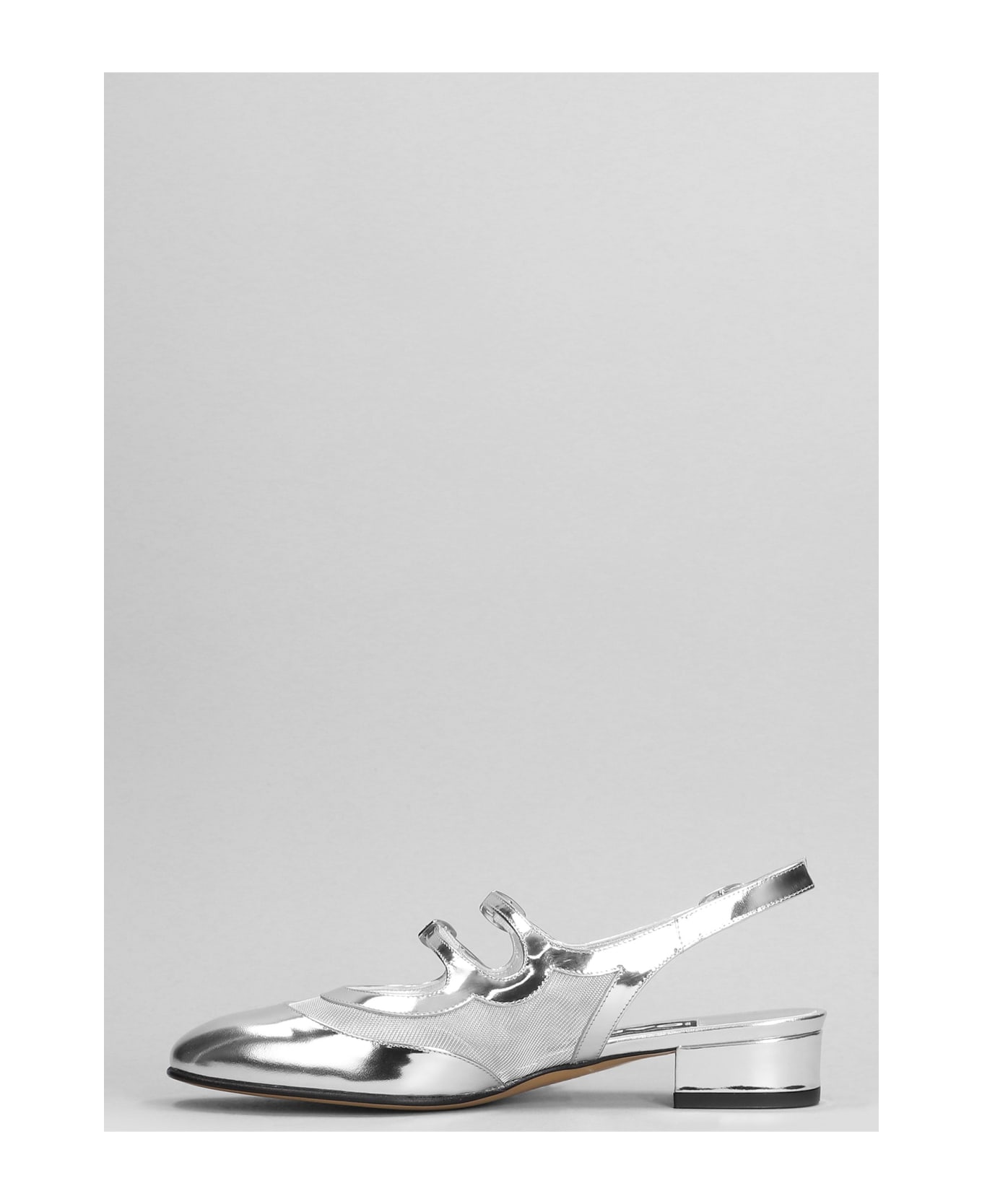 Carel Pechenight Ballet Flats In Silver Leather - silver
