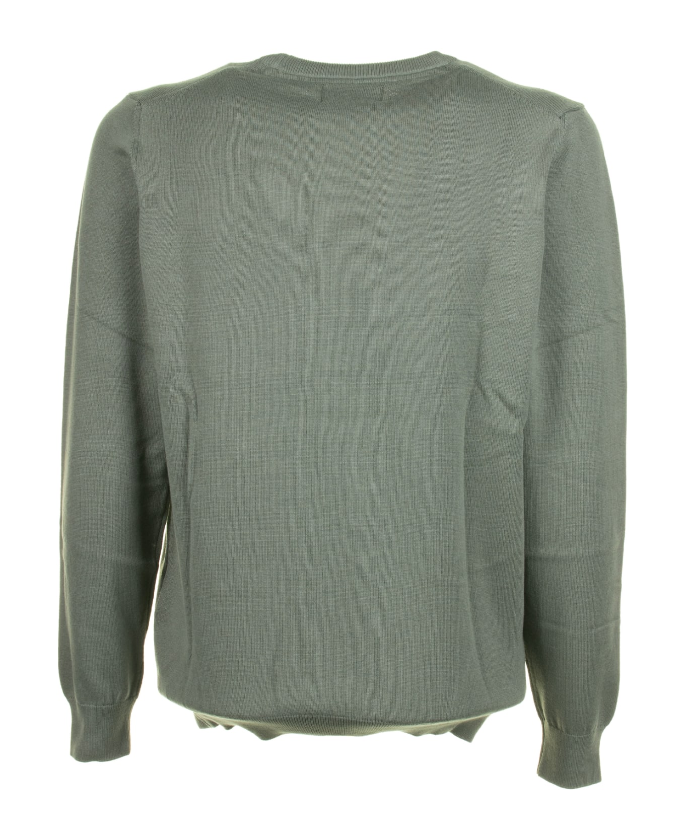 Barbour Green Crew Neck Sweater - AGAVE GREEN