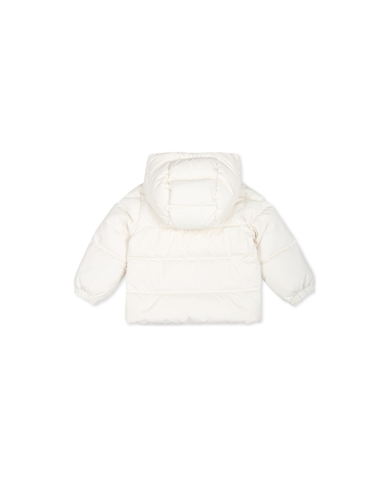 Moncler Sharon White Down Jacket For Baby Girl With Logo - White