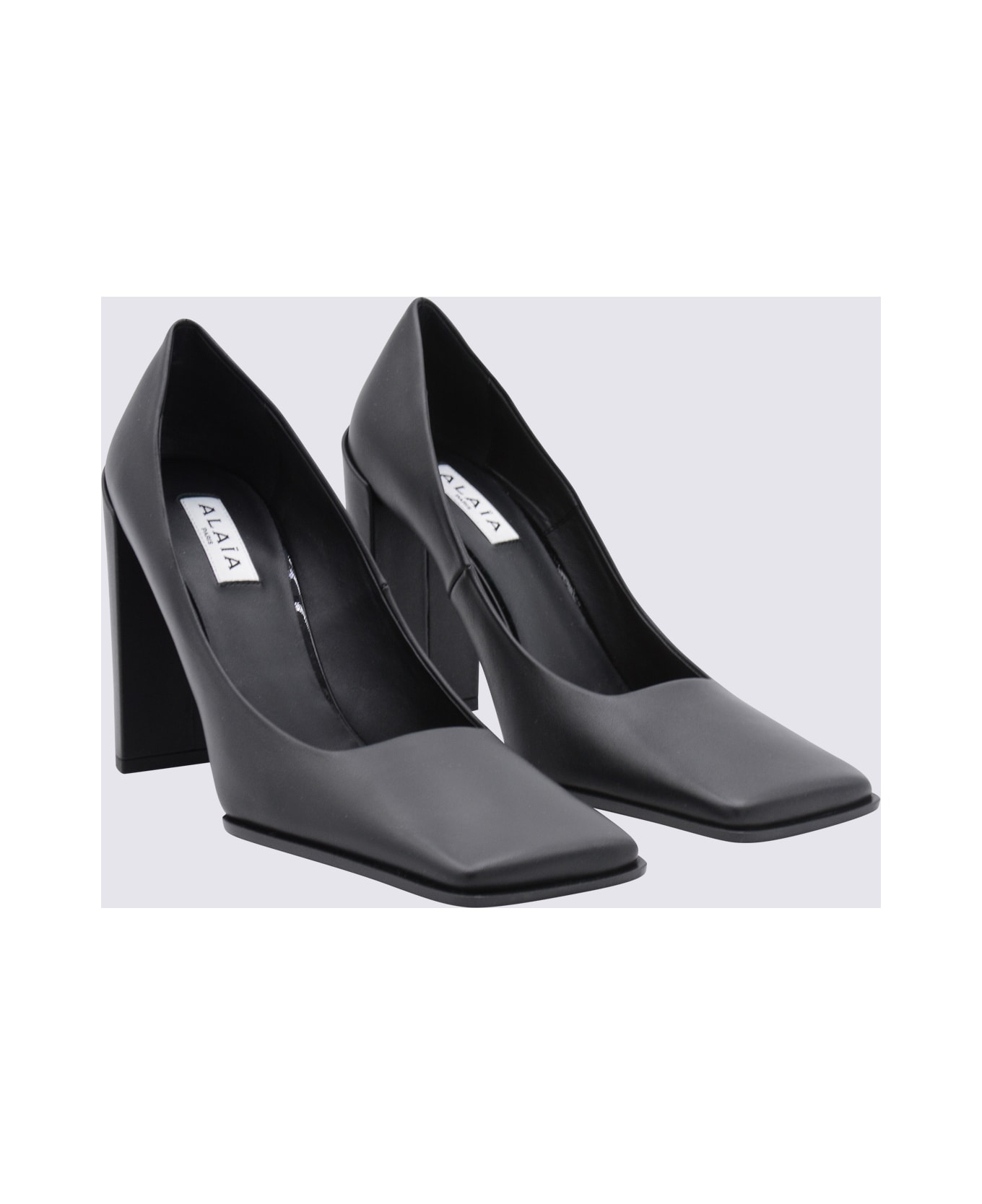 Alaia Black Leather Pumps - Black