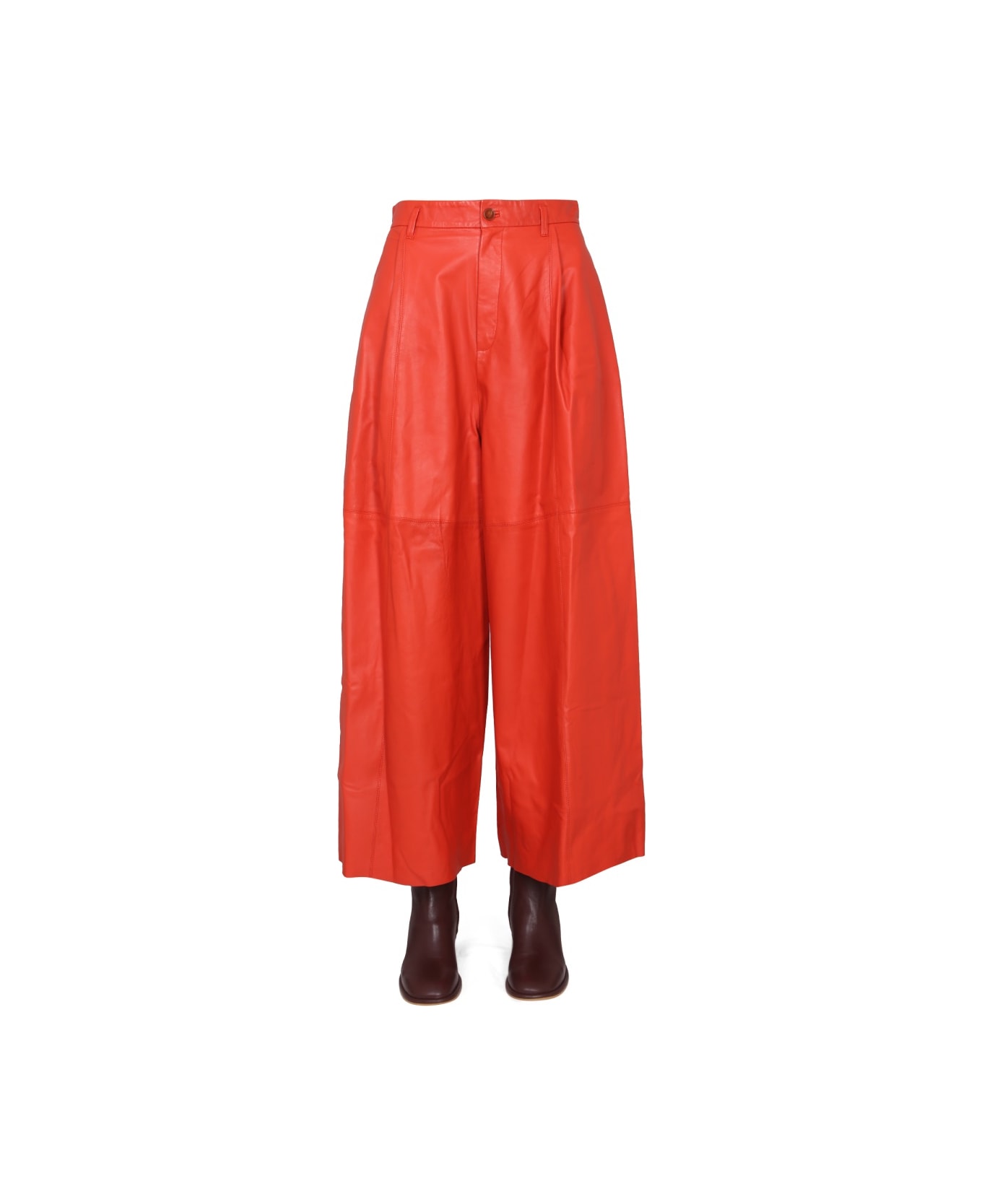 Alysi Wide Pants - RED ボトムス