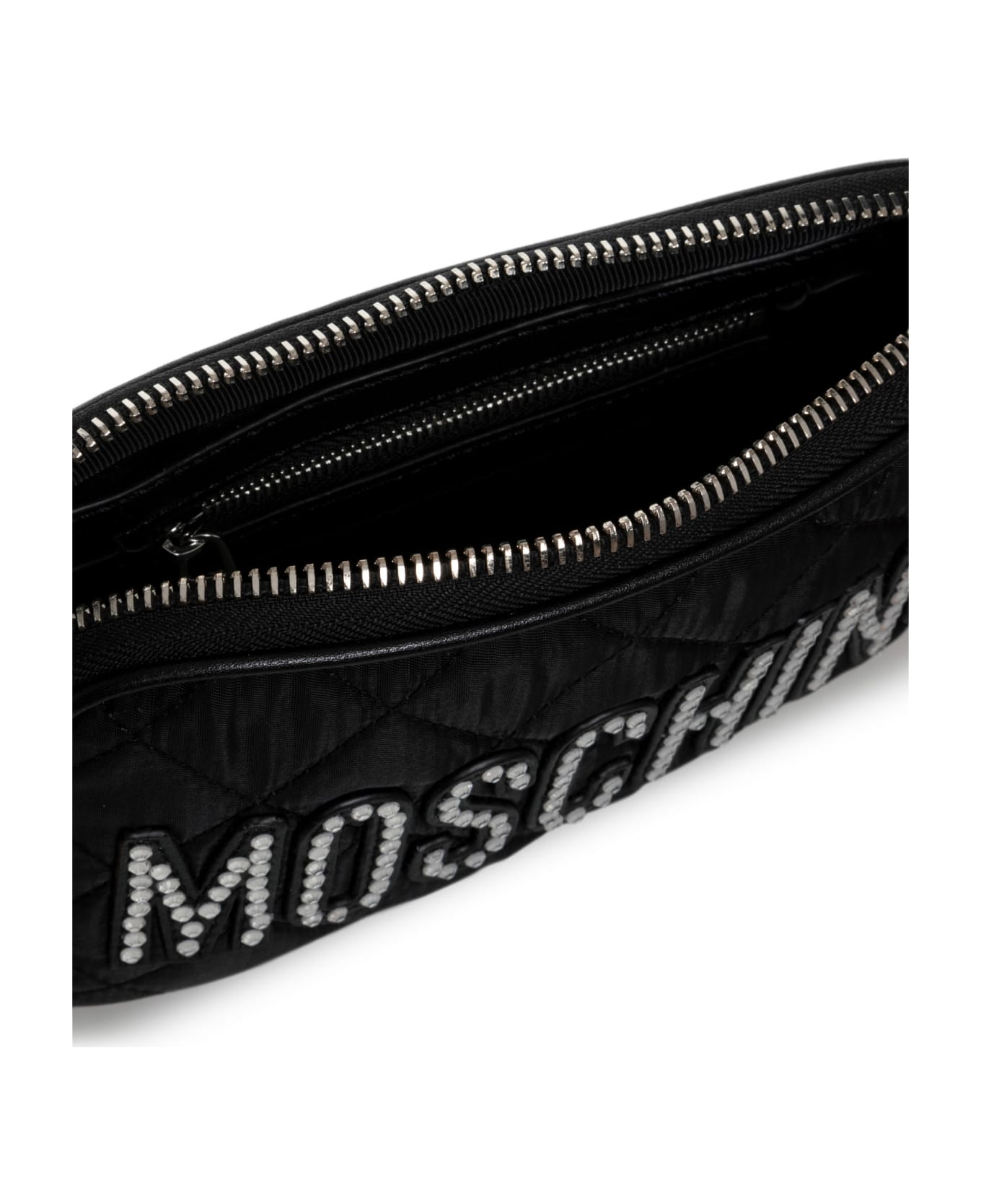 Moschino Leather Crossbody Bag Moschino - BLACK