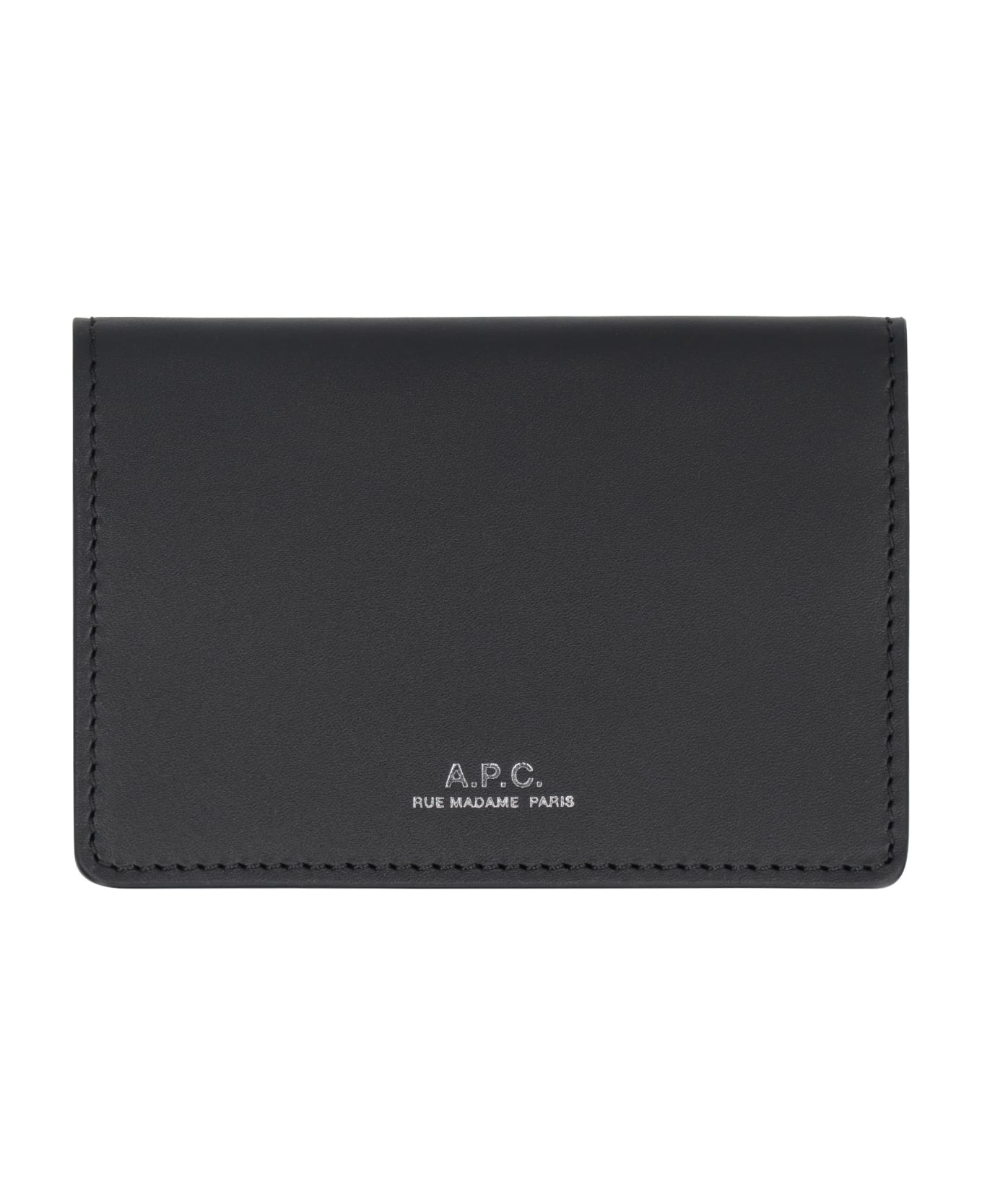 A.P.C. Stefan Leather Card Holder - black