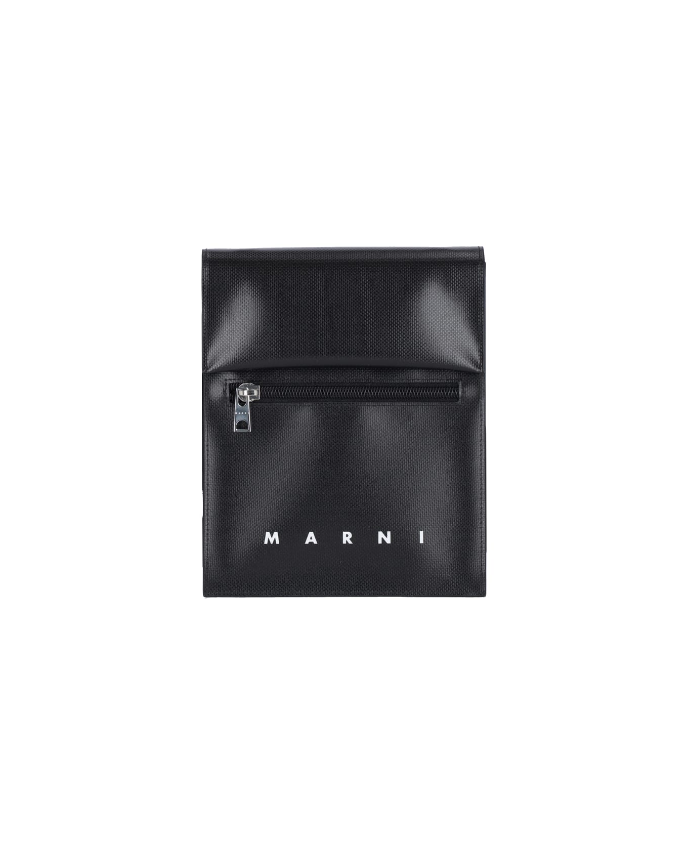 Marni Logo Shoulder Bag - Black  