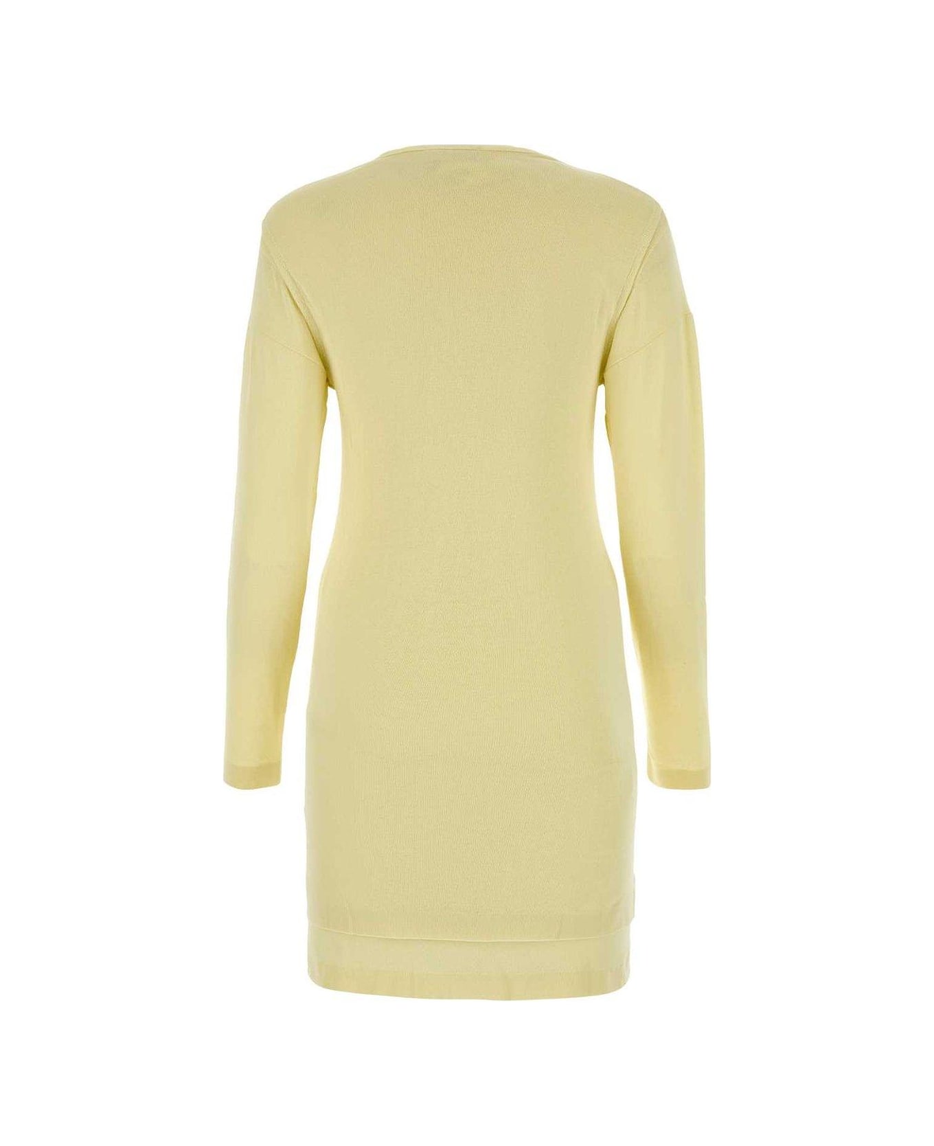 Lemaire Long Sleeved Knitted Mini Dress - Pale Canary