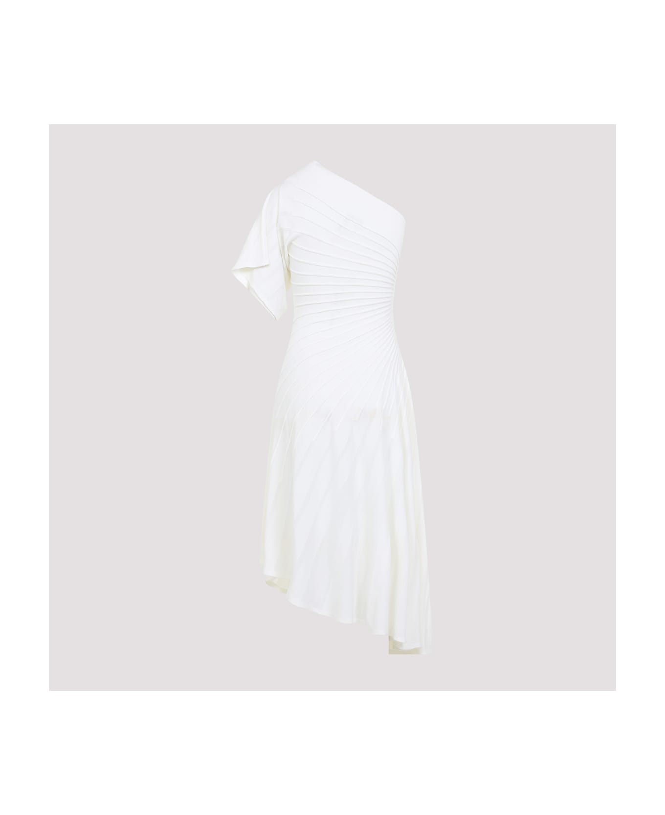 Alaia Alaïa Asym Ray Dress - Blanc Naturel