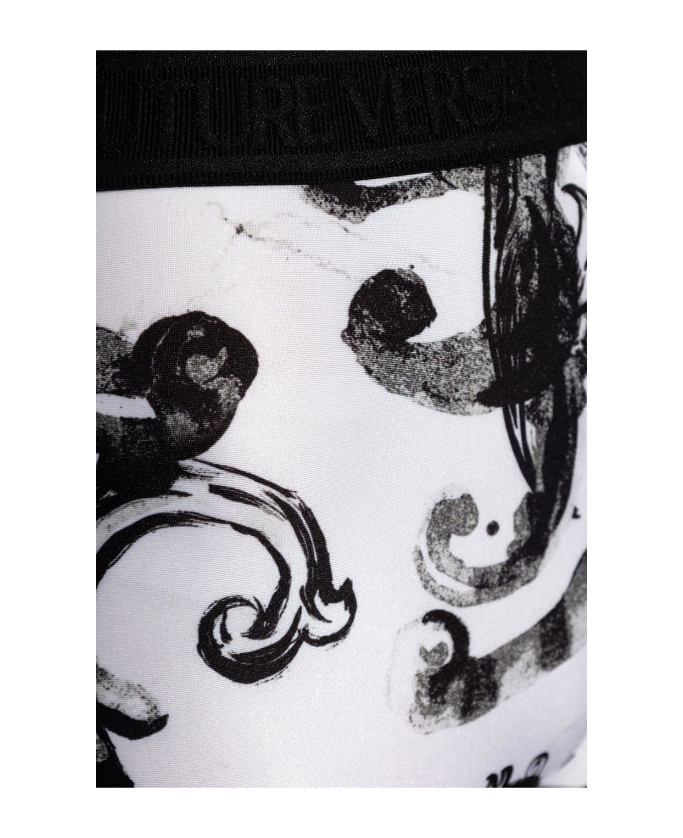 Versace Kids Medusa Head-print cotton T-shirt Baroque Print Leggings - White