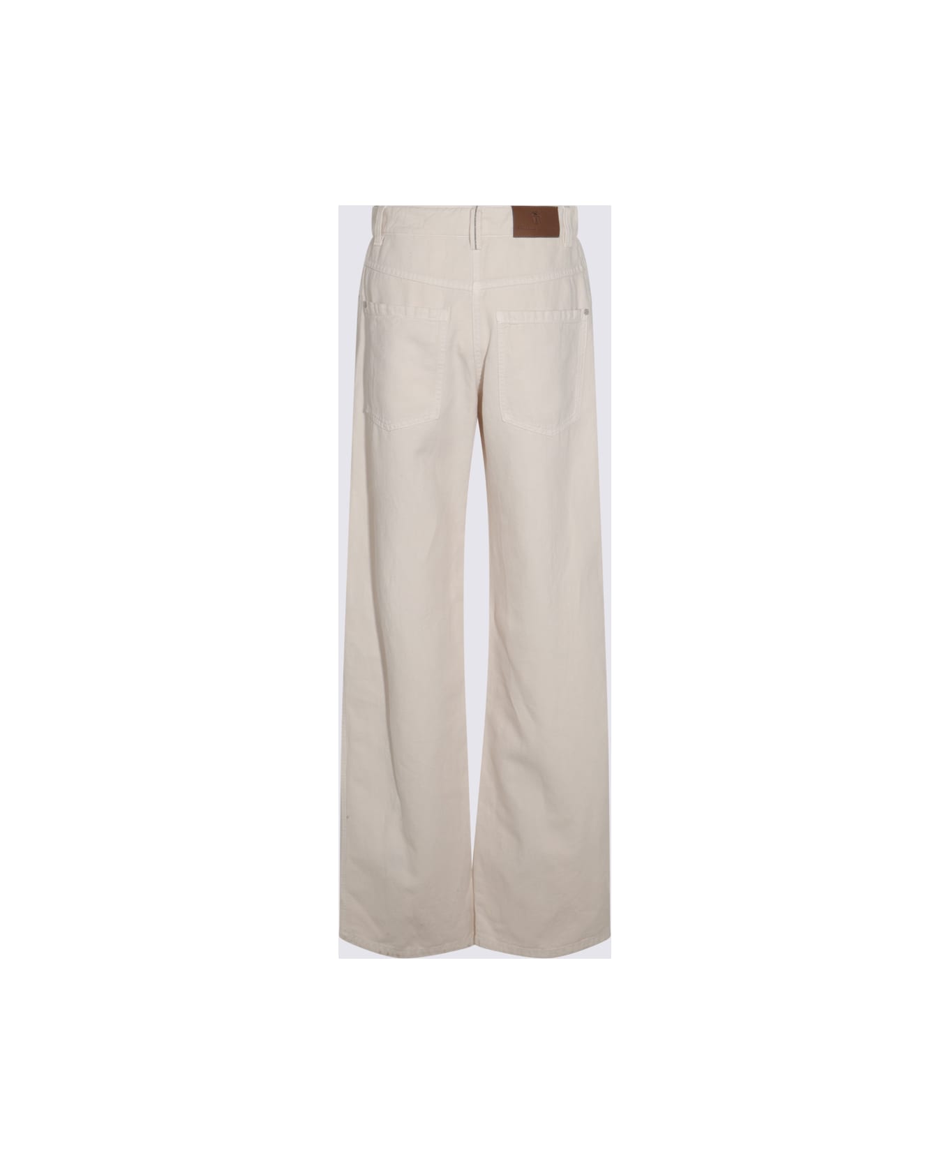 Brunello Cucinelli White Cotton Jeans - POWDER