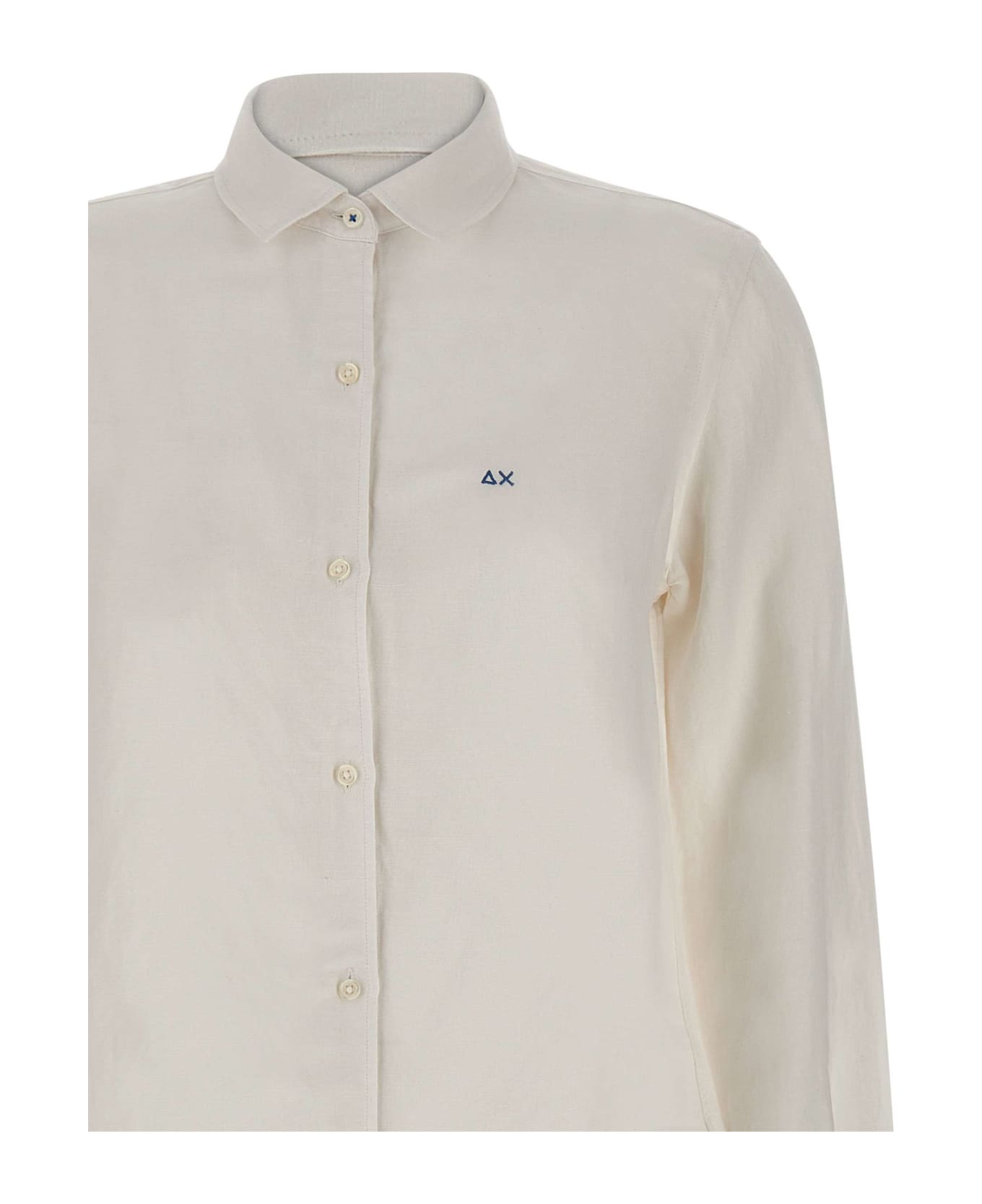 Sun 68 Linen And Viscose Shirt - WHITE シャツ