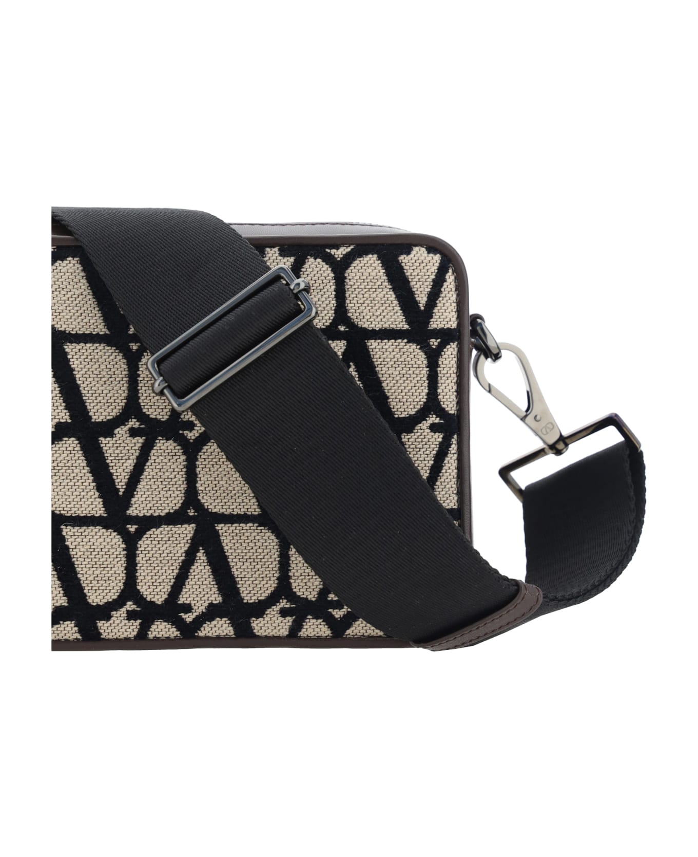 Valentino Garavani Toile Iconographe Shoulder Bag - Naturale/nero/fondant