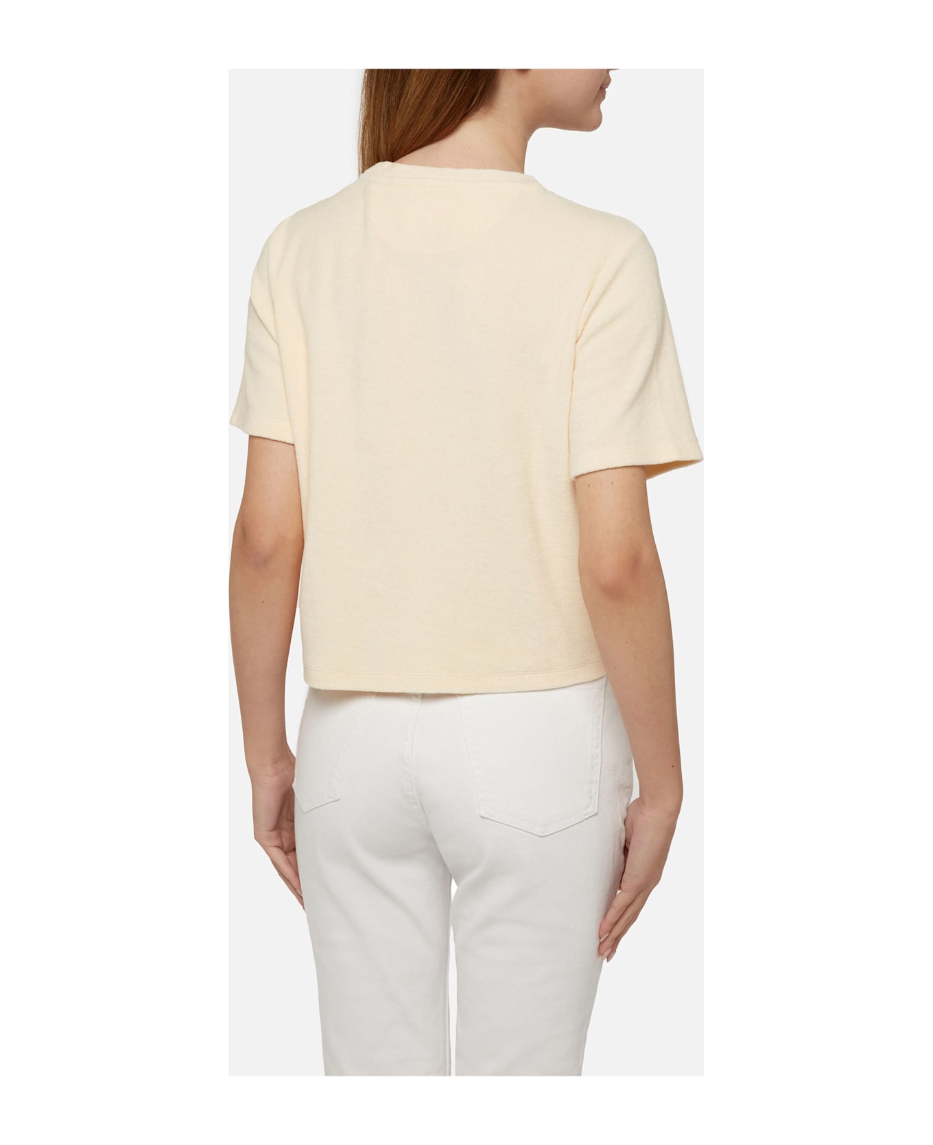 MC2 Saint Barth Beige Terry Cotton T-shirt Aleja - BEIGE