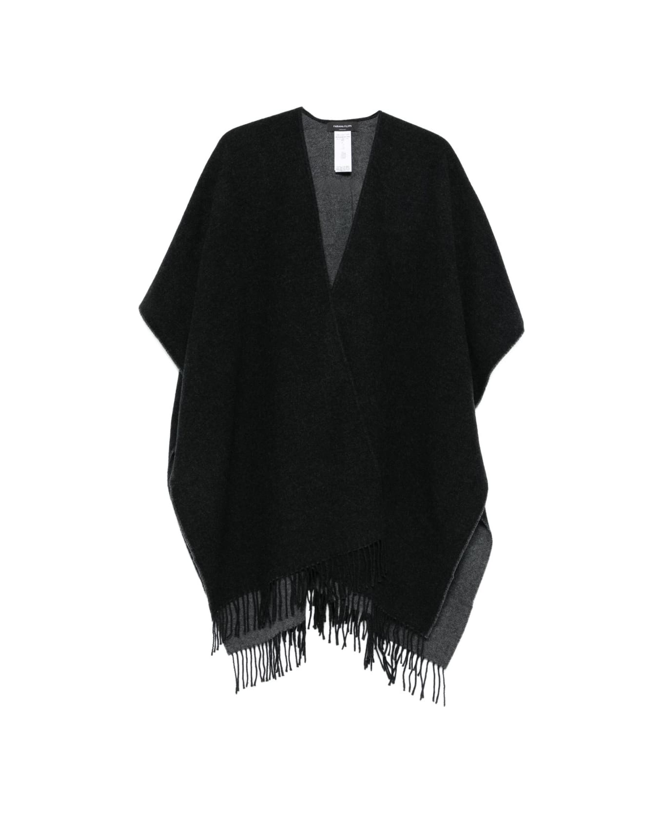 Fabiana Filippi Wool Poncho - Grey