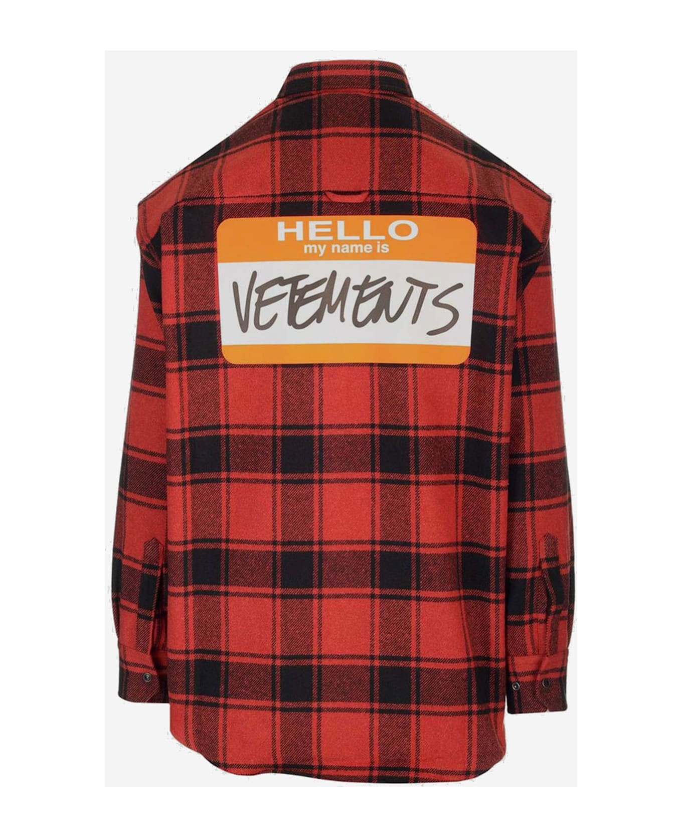 VETEMENTS Cotton Blend Shirt With Check Pattern - Red