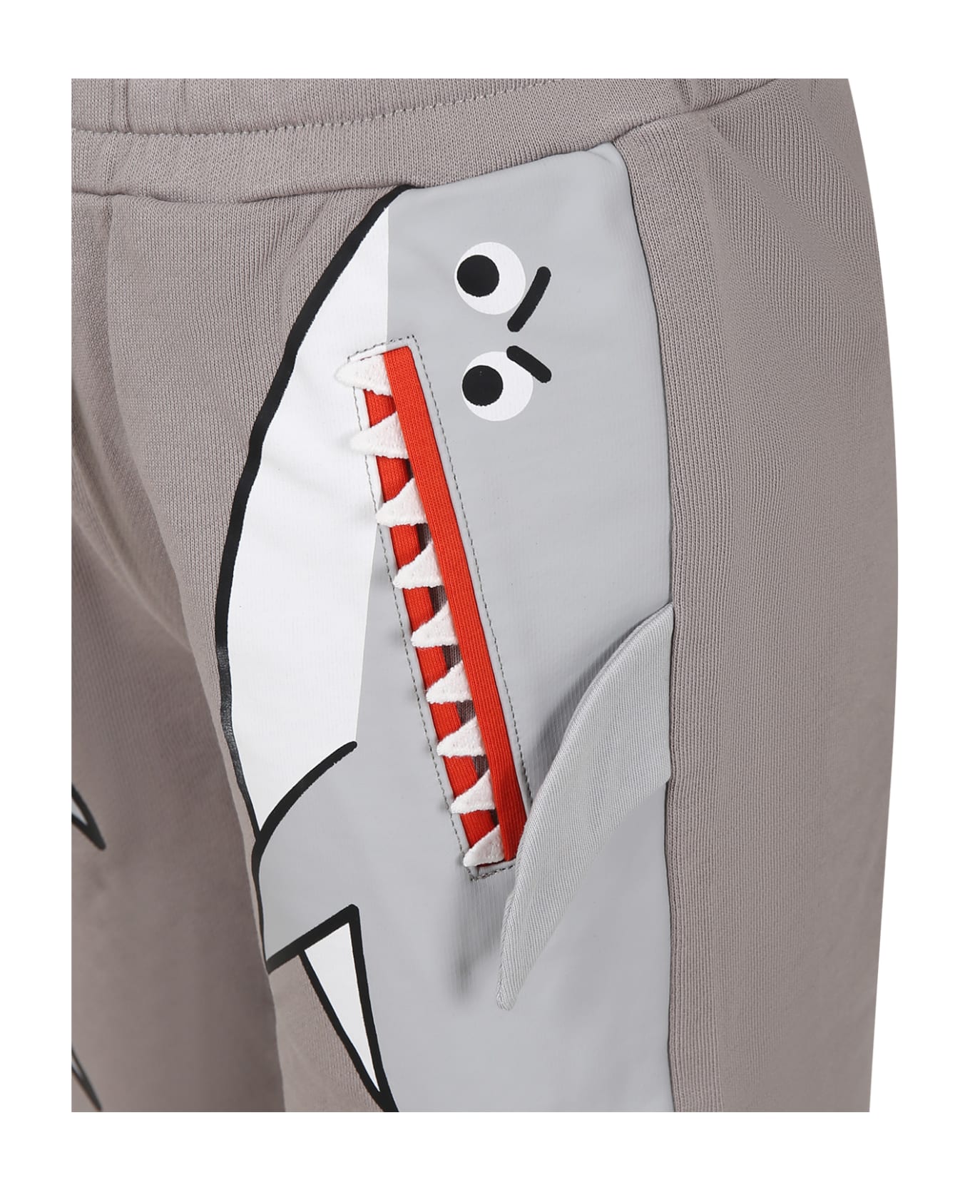 Stella McCartney Kids Gray Shorts For Boy With Sharks - Grey
