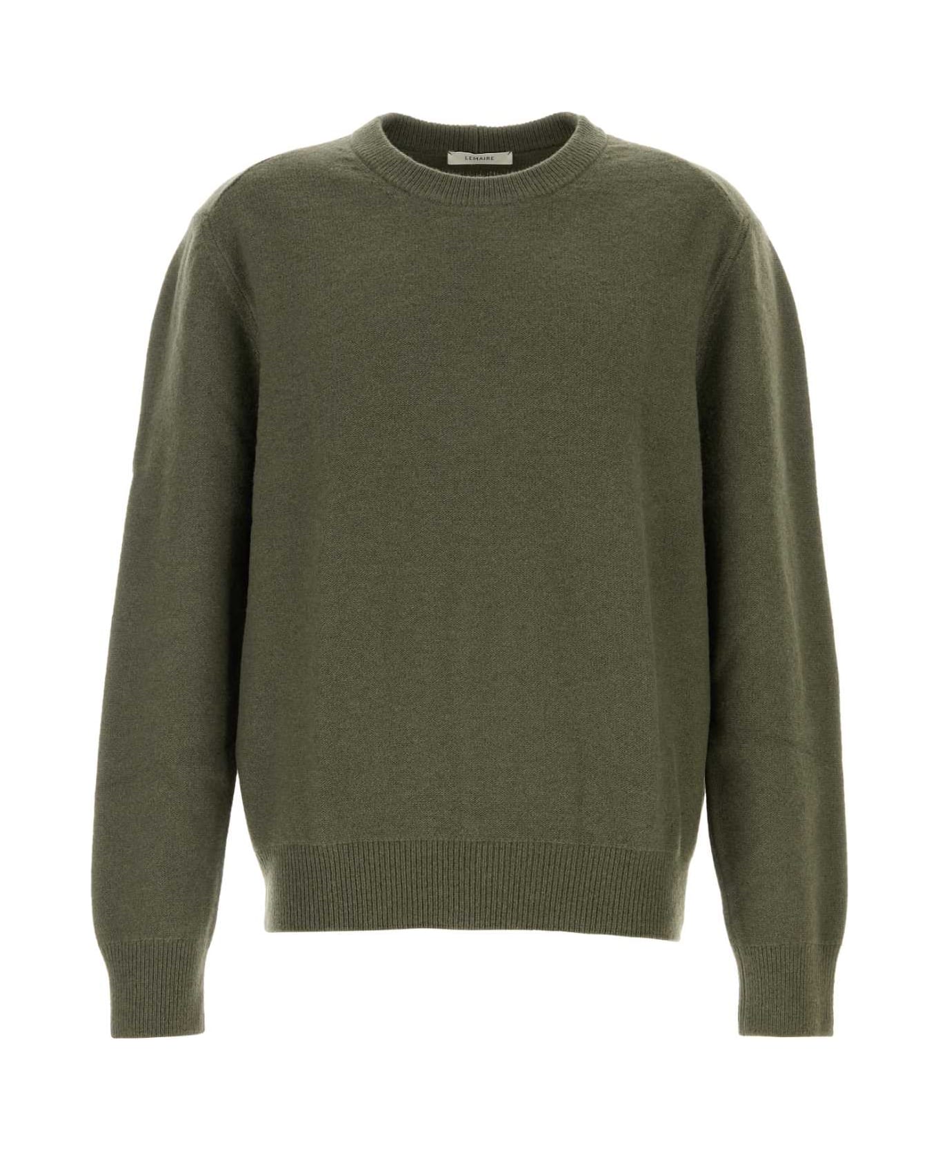 Lemaire Army Green Wool Sweater - LIGHTMOSS ニットウェア