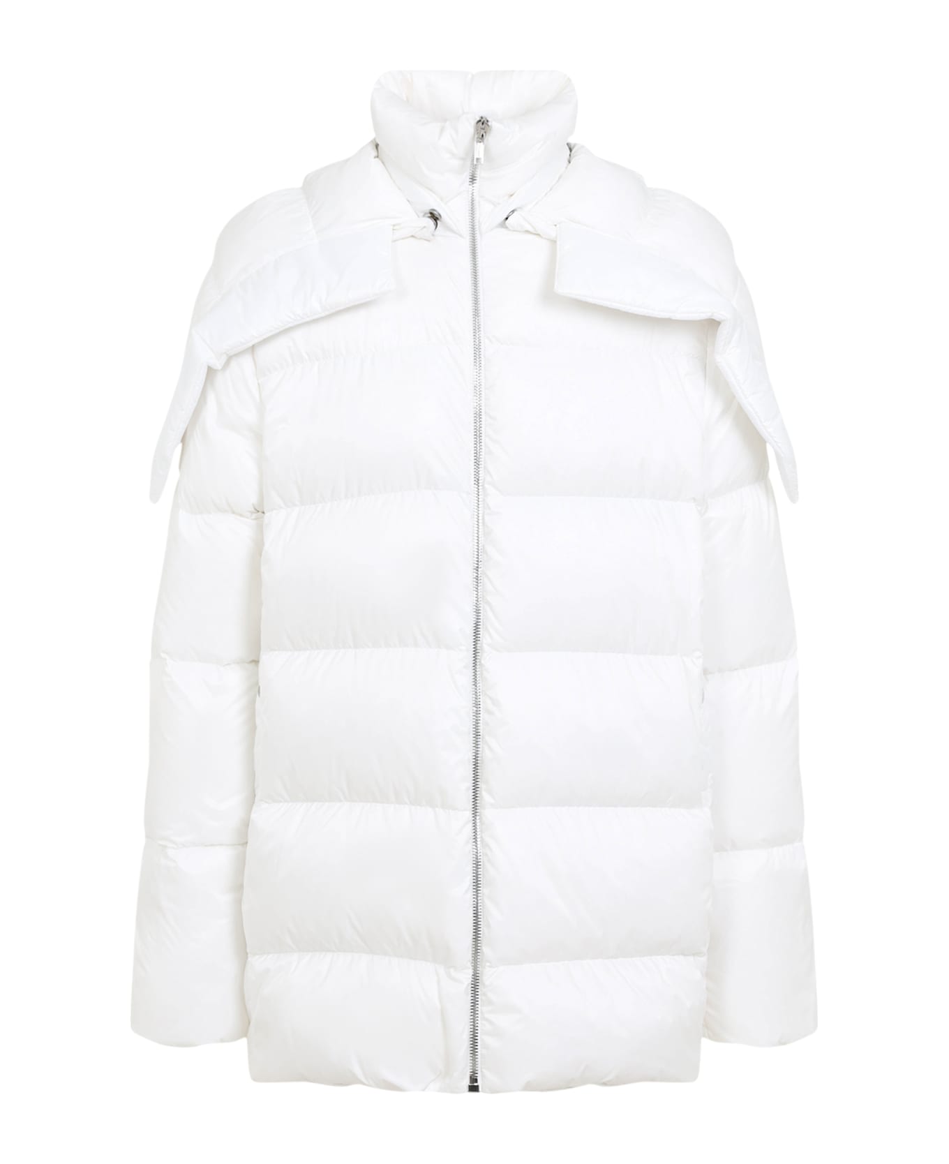 Moncler + Rick Owens Mu02d1c02 Hooded Cyclopic Coat - Milk