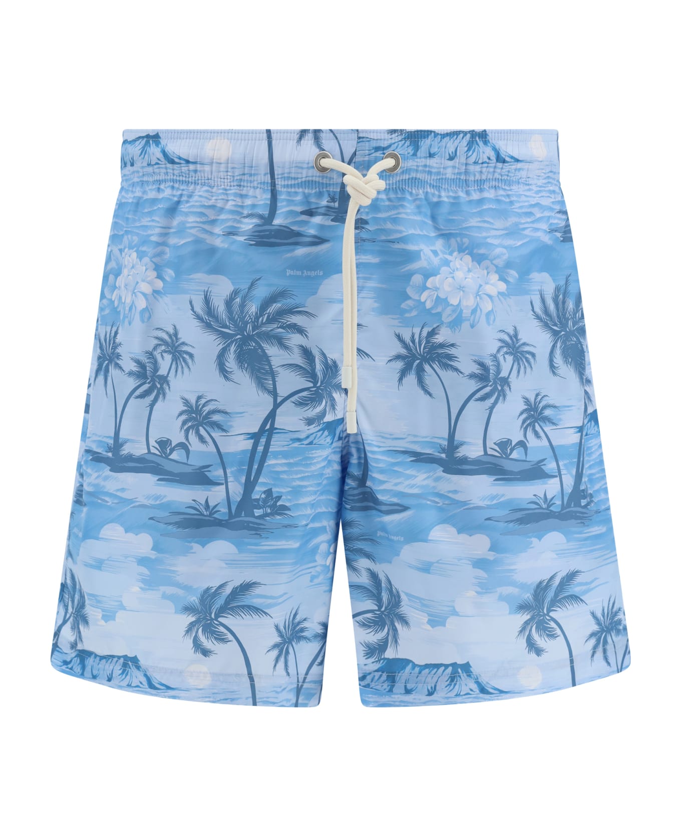 Palm Angels Printed Swim Shorts - Light Blue