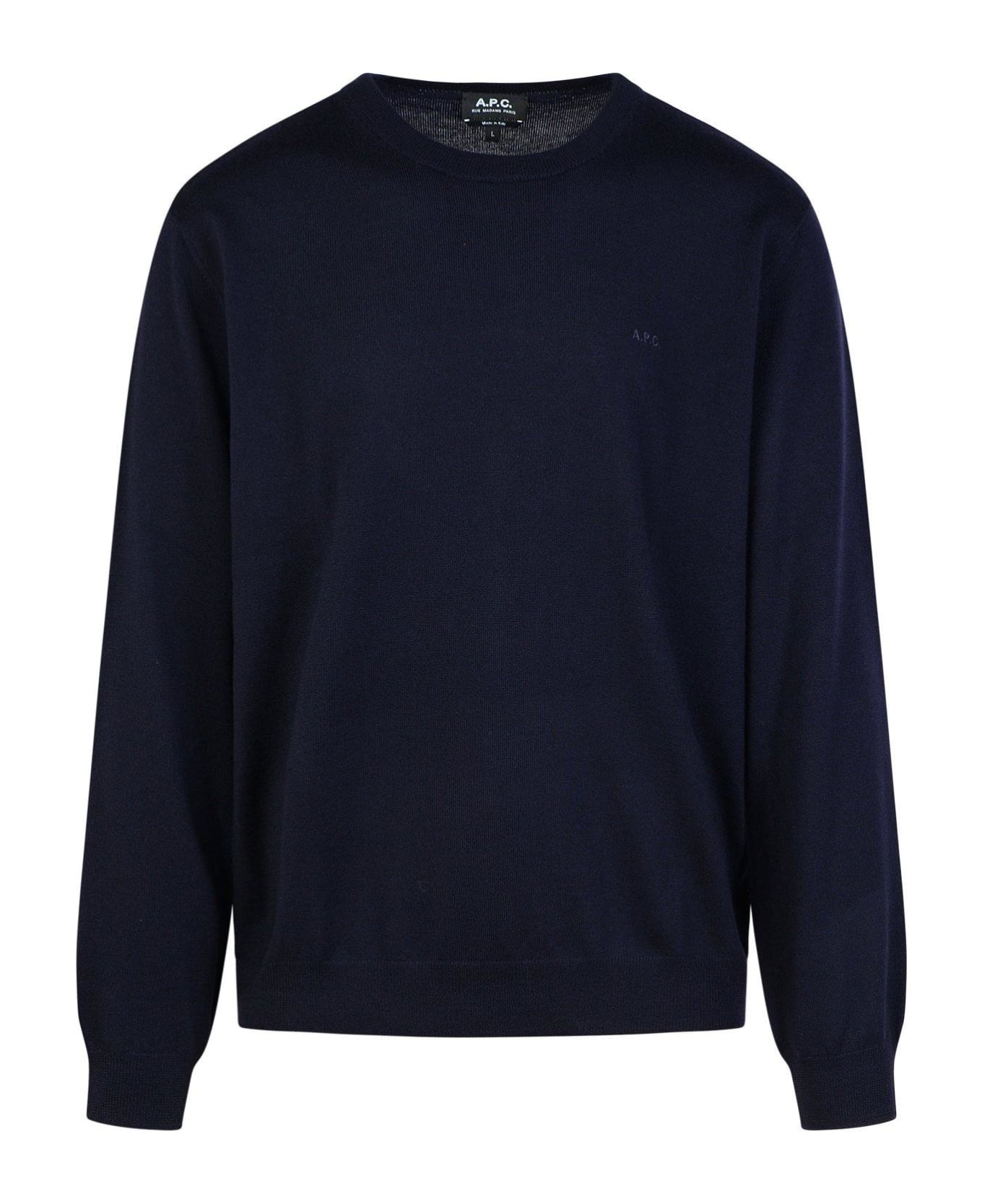 A.P.C. Wool Crewneck Pullover - Navy