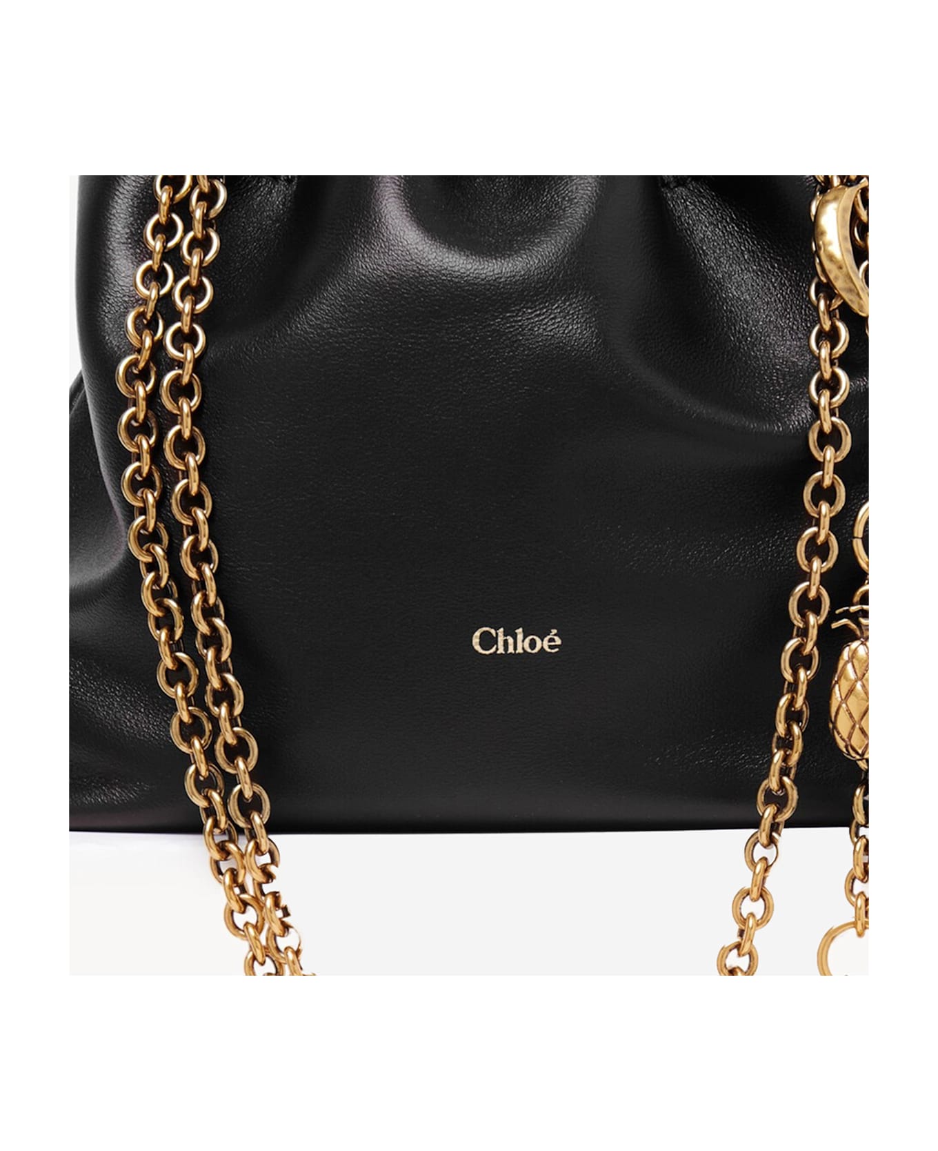 Chloé Mini Leather Shoulder Bag - Black