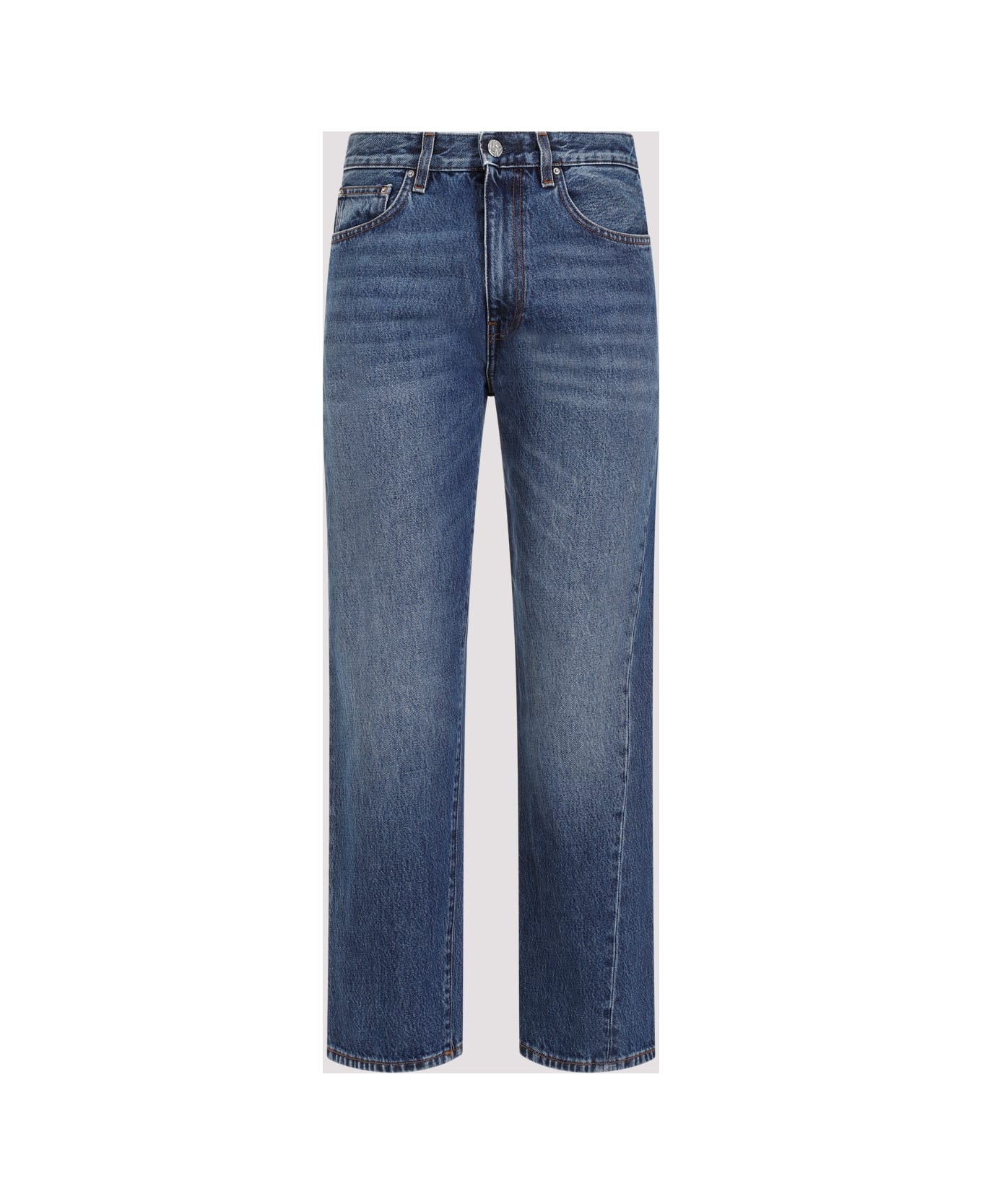 Totême Straight-legged Cropped Jeans - Washed Blue