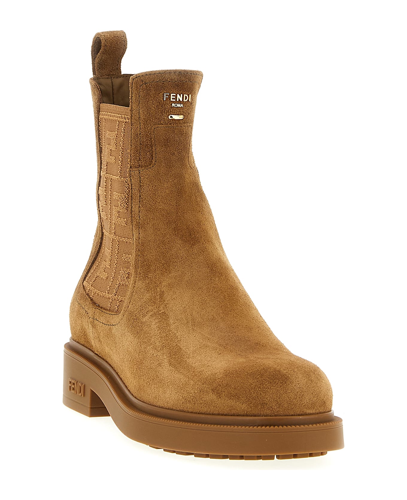 Fendi 'fendi Filo' Ankle Boots - Tyi Bronze Nocciola Tan