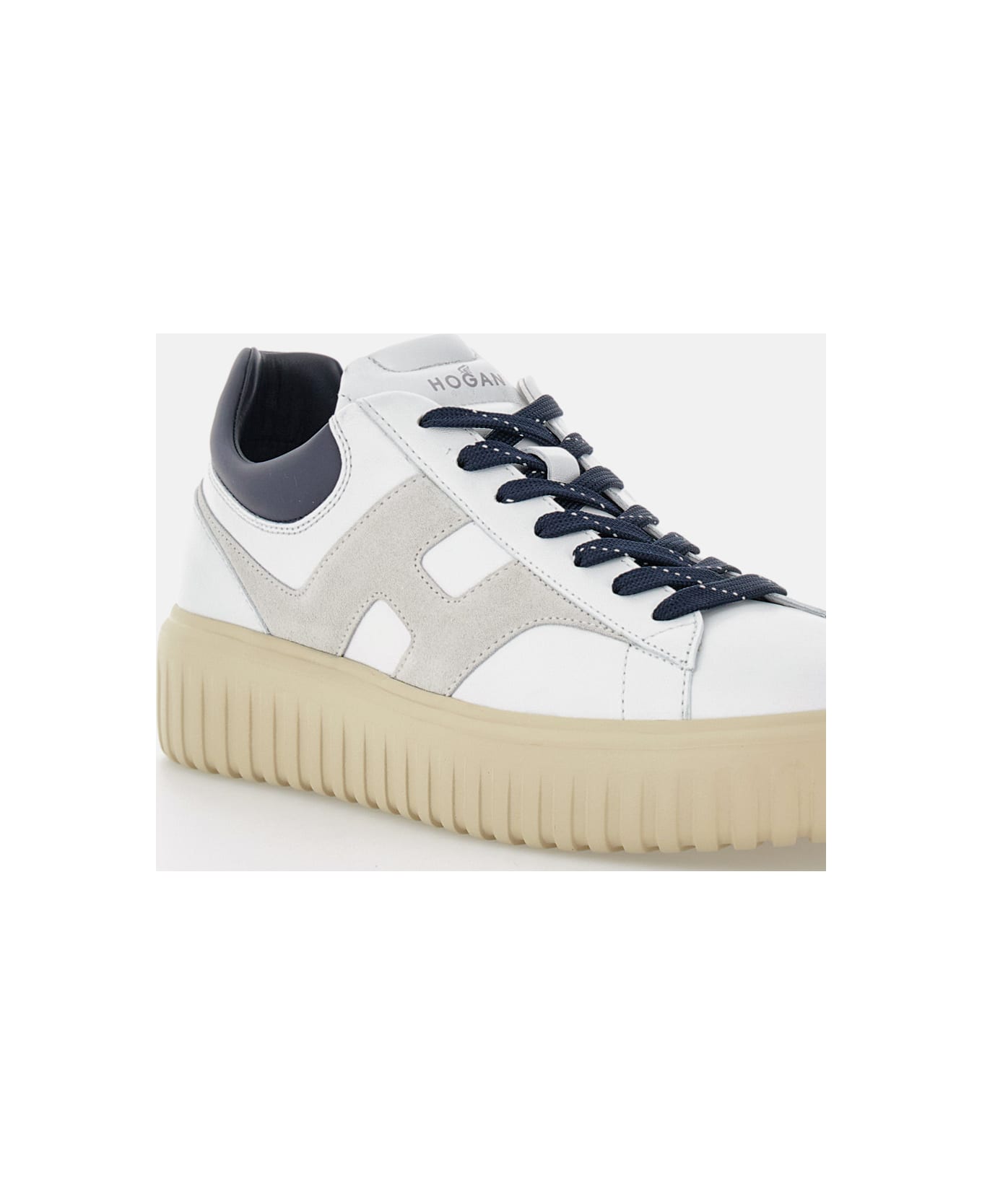 Hogan H Slash Lace-up Shoe - White