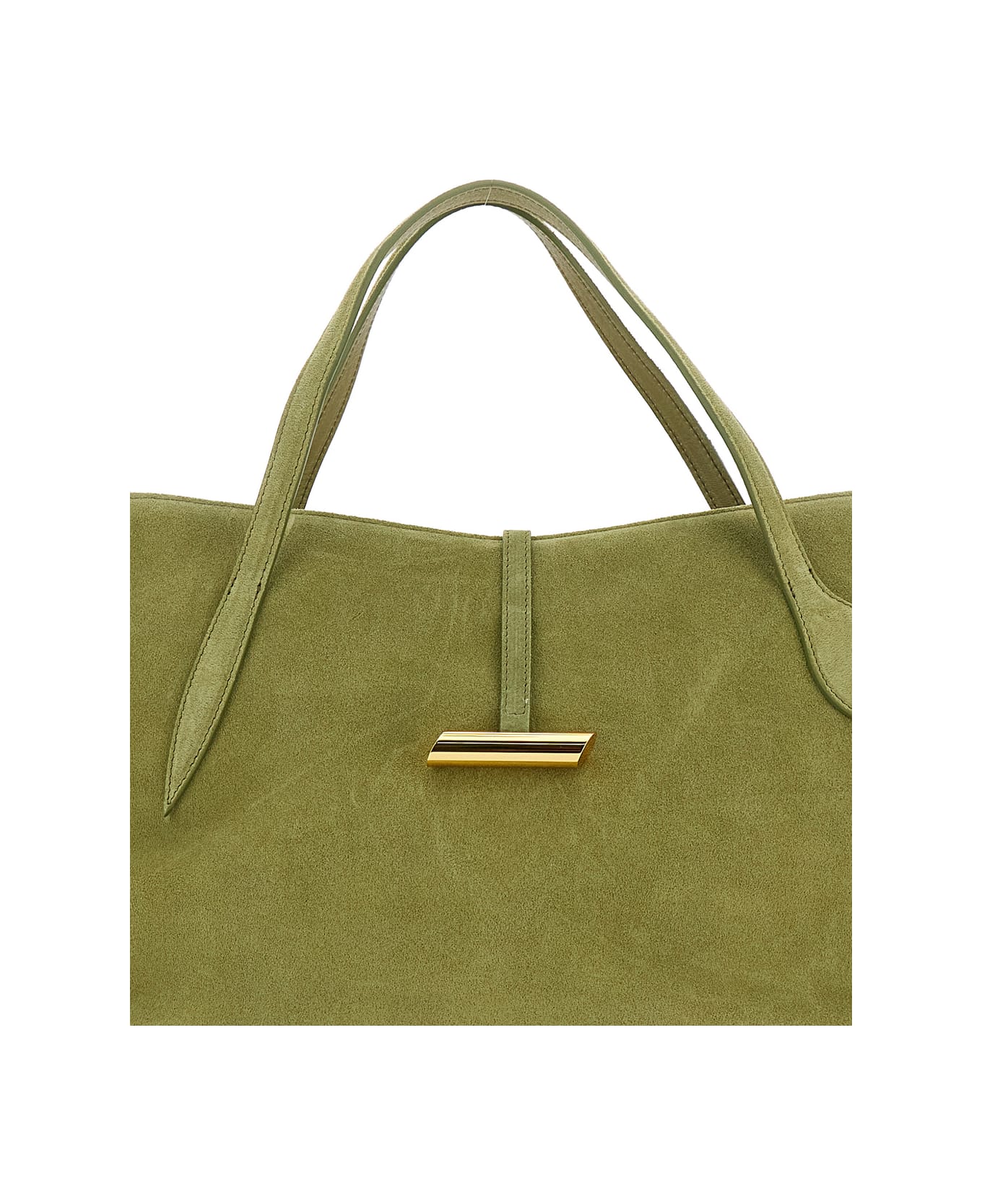 Little Liffner 'petite Penne' Green Handbag With Side Pocket In Leather Woman - Green