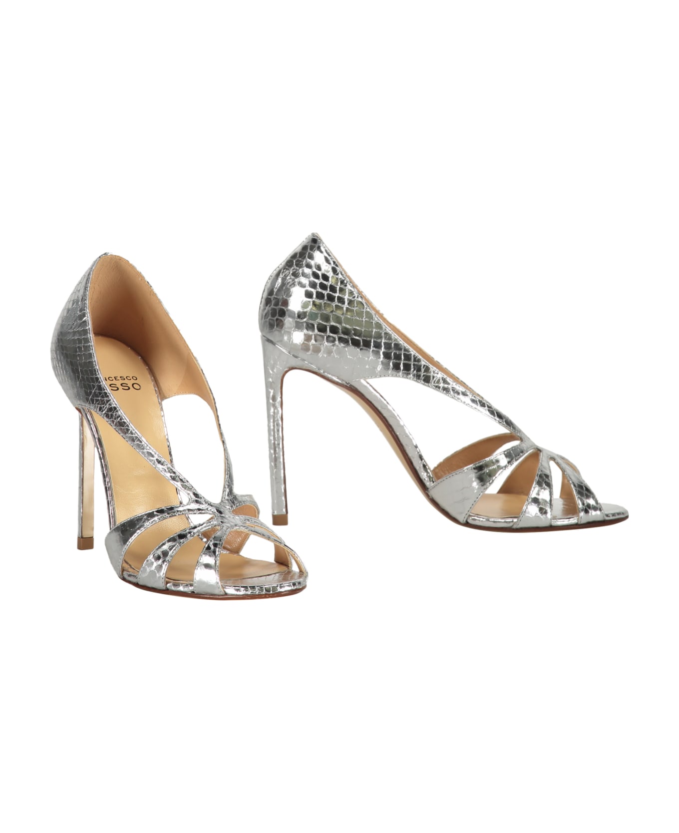 Francesco Russo Heeled Sandals - Silver