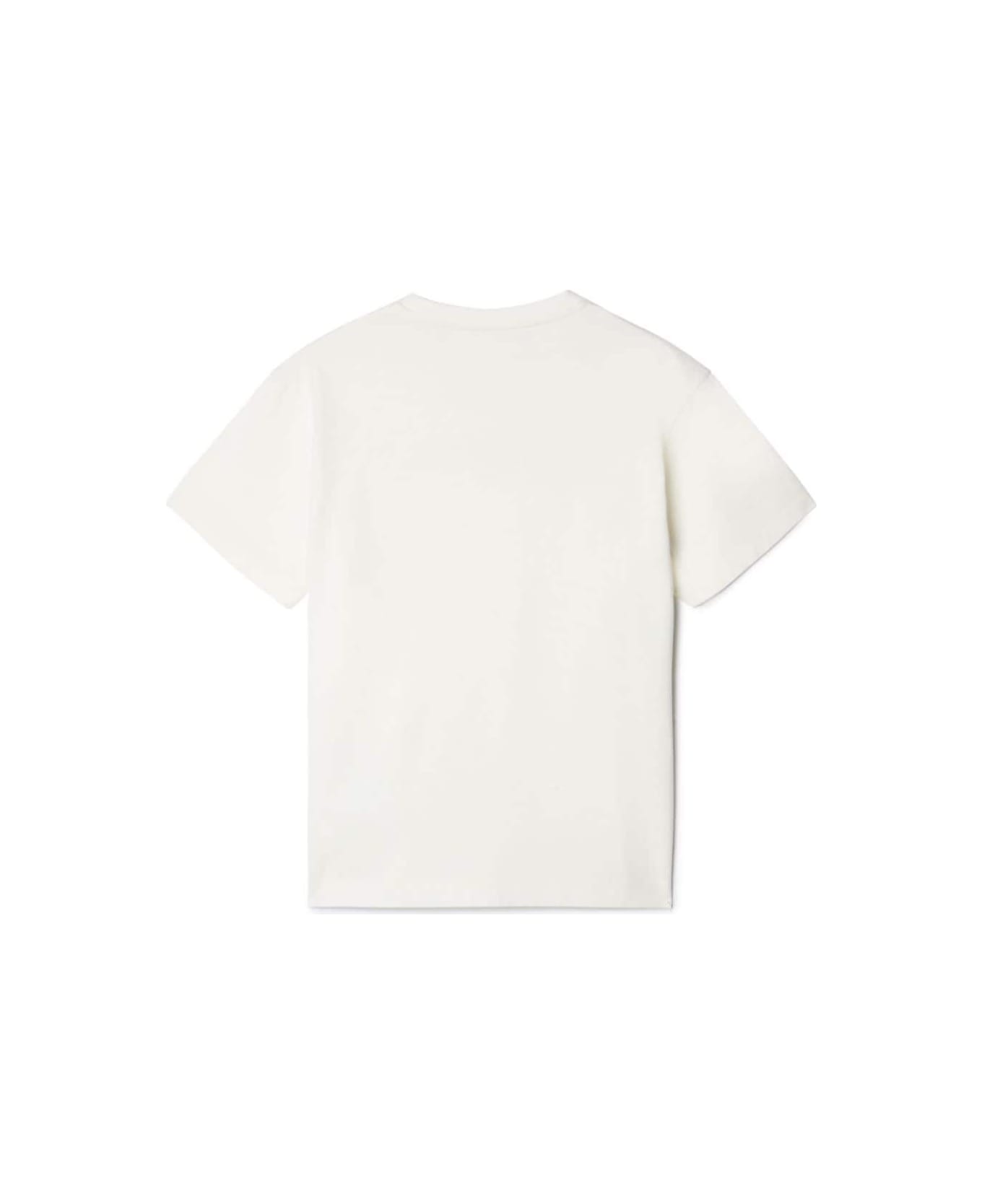 Off-White White T-shirt With Logo In Cotton Boy - White Tシャツ＆ポロシャツ