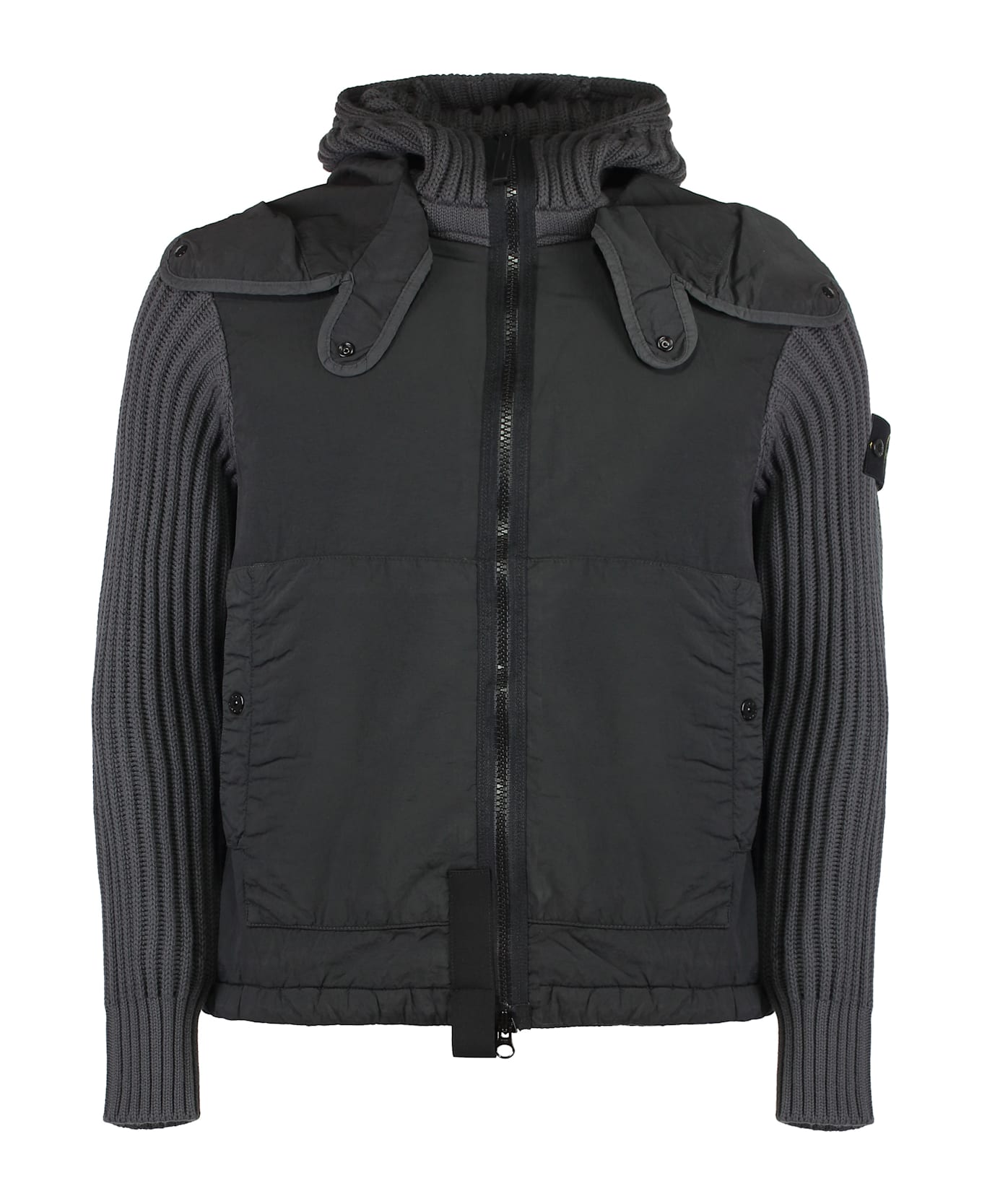 Stone Island Full Zip Hoodie - grey