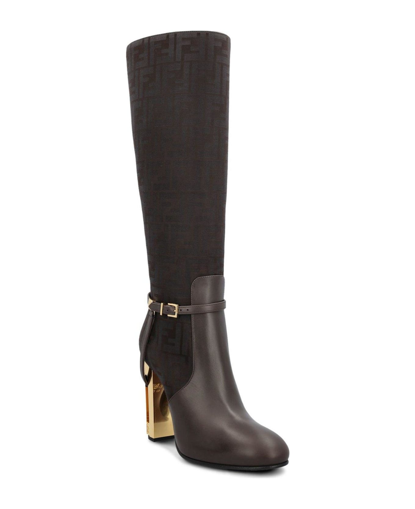 Fendi Delfina High Heeled Boots - Brown