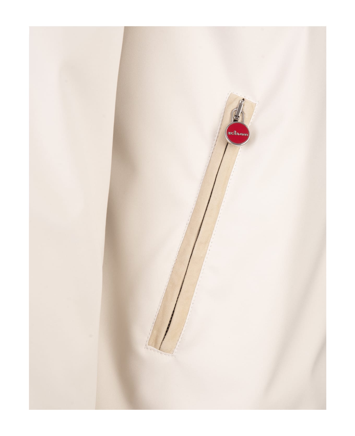 Kiton Lightweight Jacket In White Technical Fabric - White レインコート