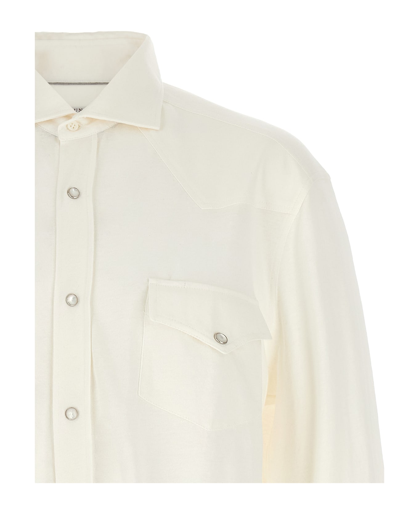 Brunello Cucinelli Linen Cotton Shirt - White