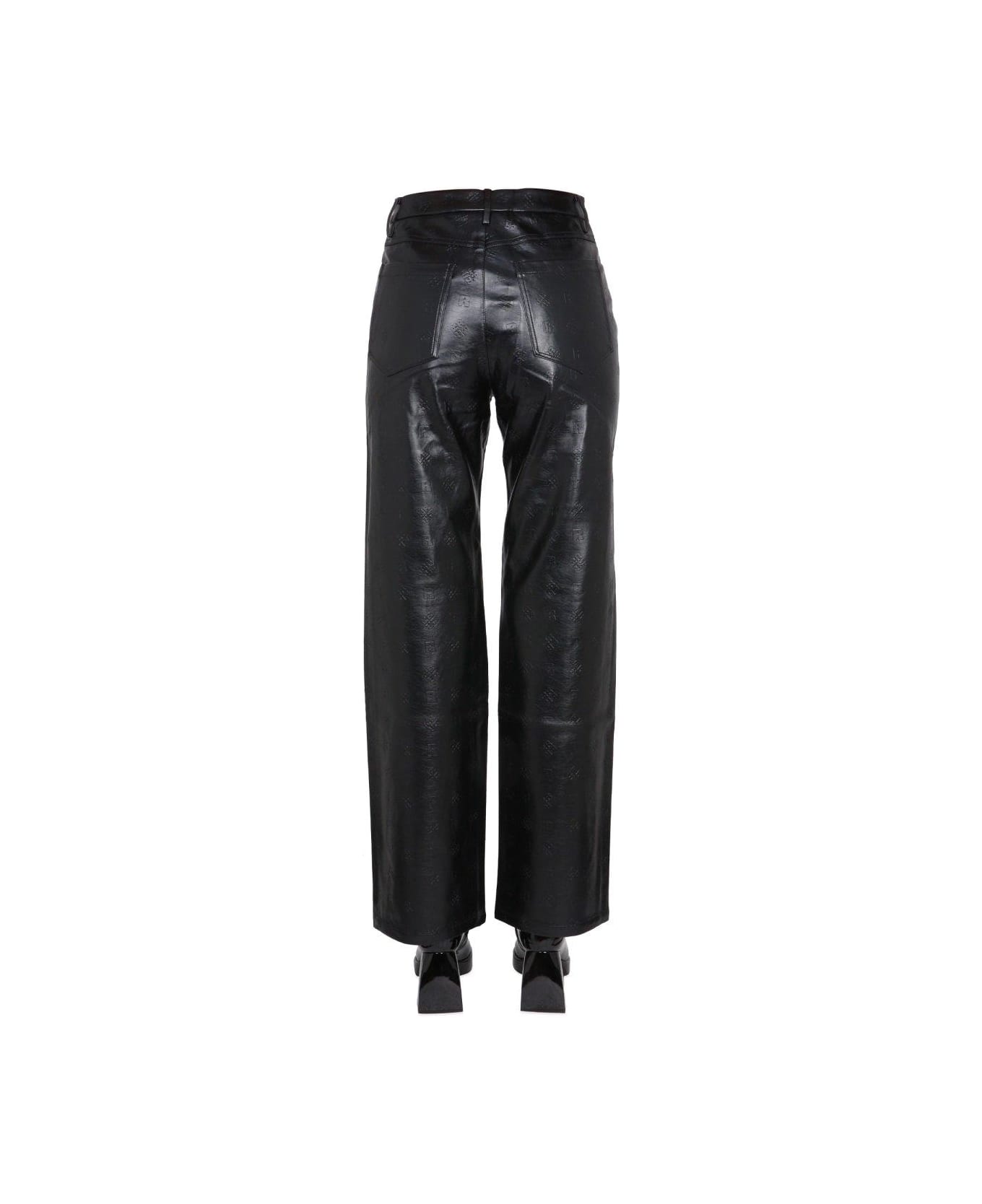Rotate by Birger Christensen High-waisted Faux Leather Pants - Black