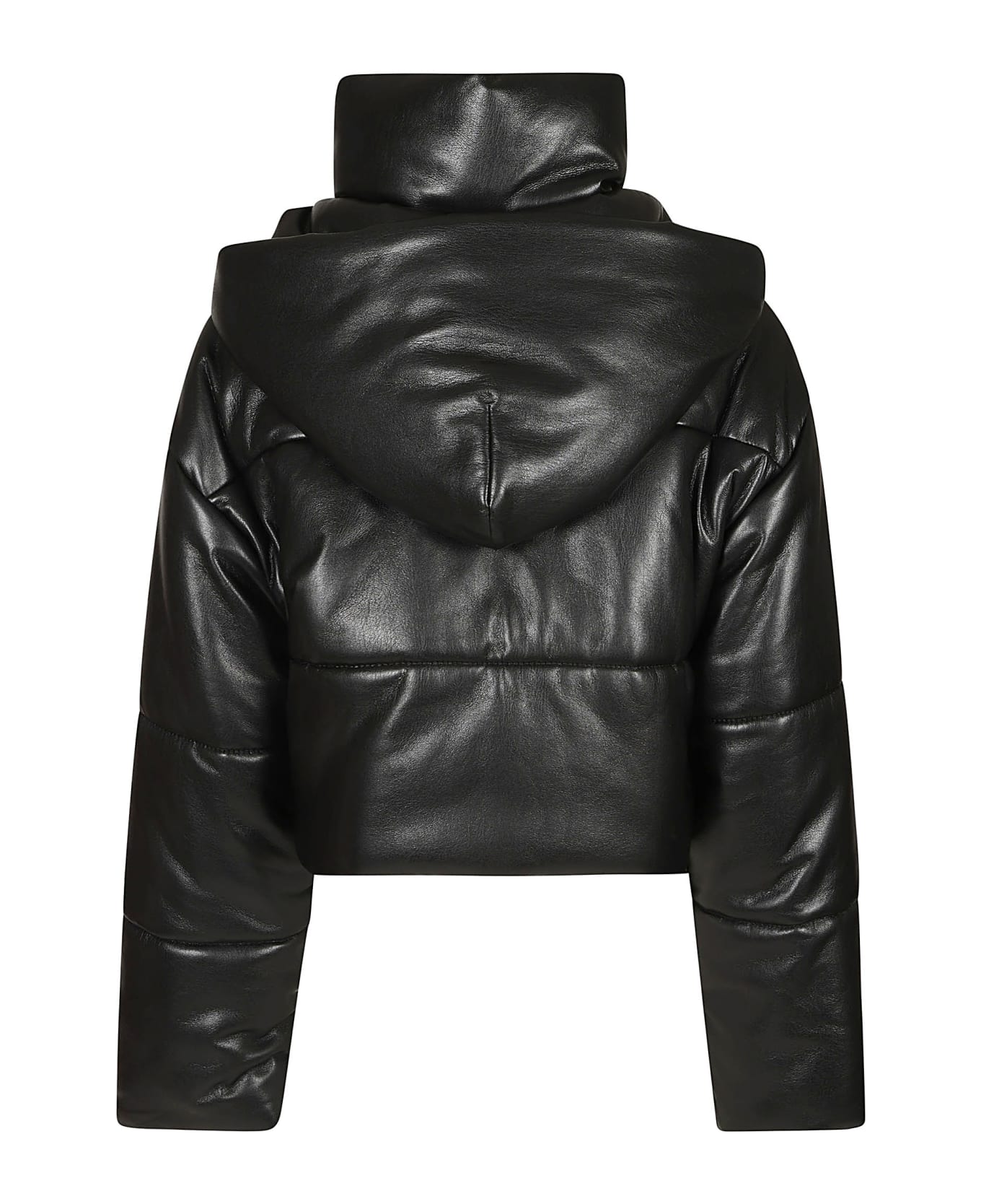 Nanushka Cropped Puffer Jacket - Black ダウンジャケット