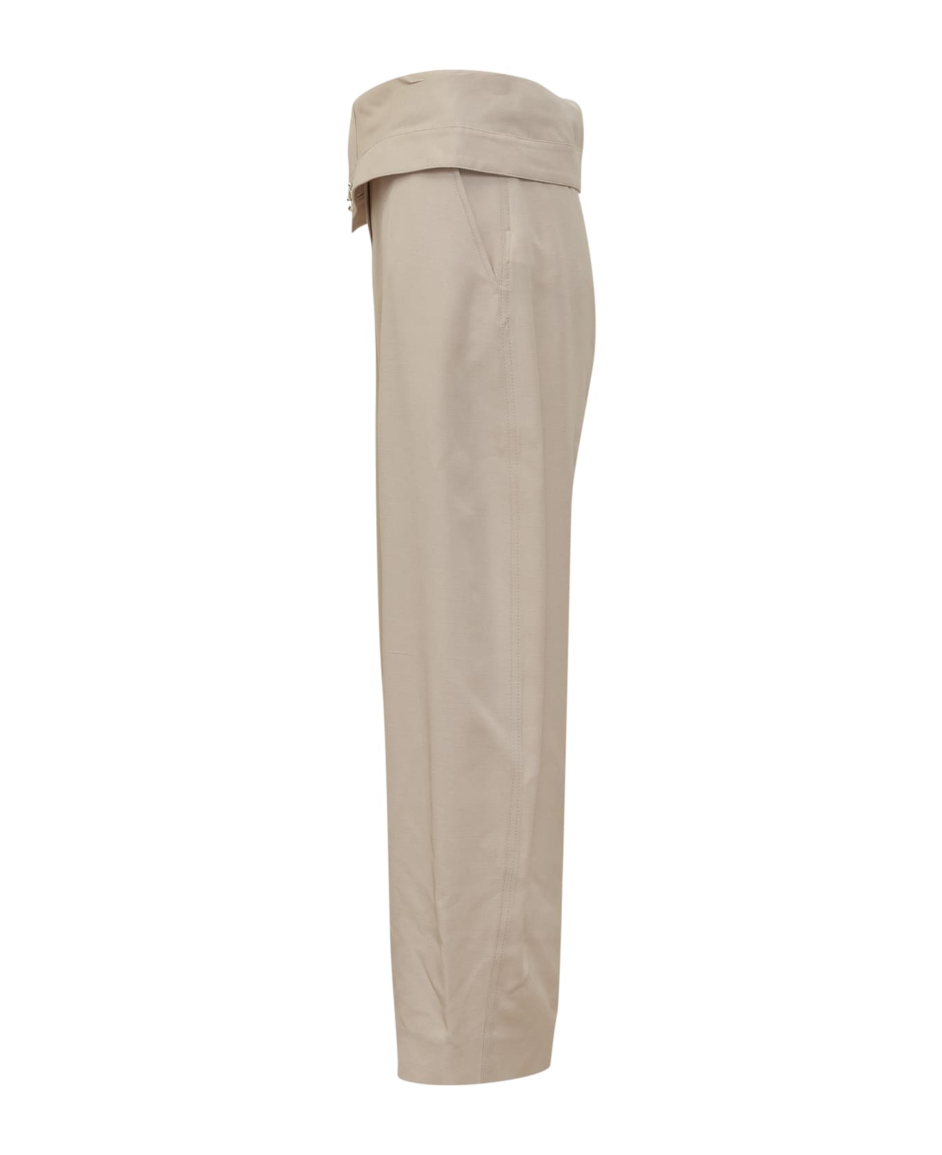 J.W. Anderson Fold Over Trousers - BEIGE