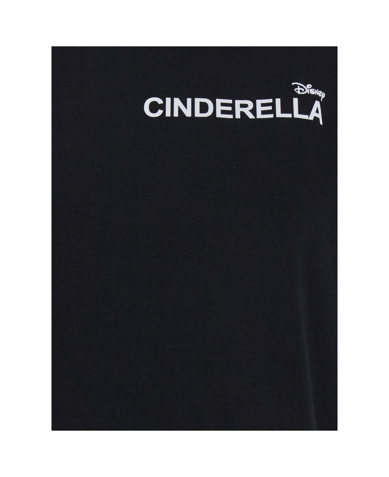 Coperni 
cinderella
 Black T-shirt With Logo Printed On The Front And Print On The Back In Cotton Woman - Black