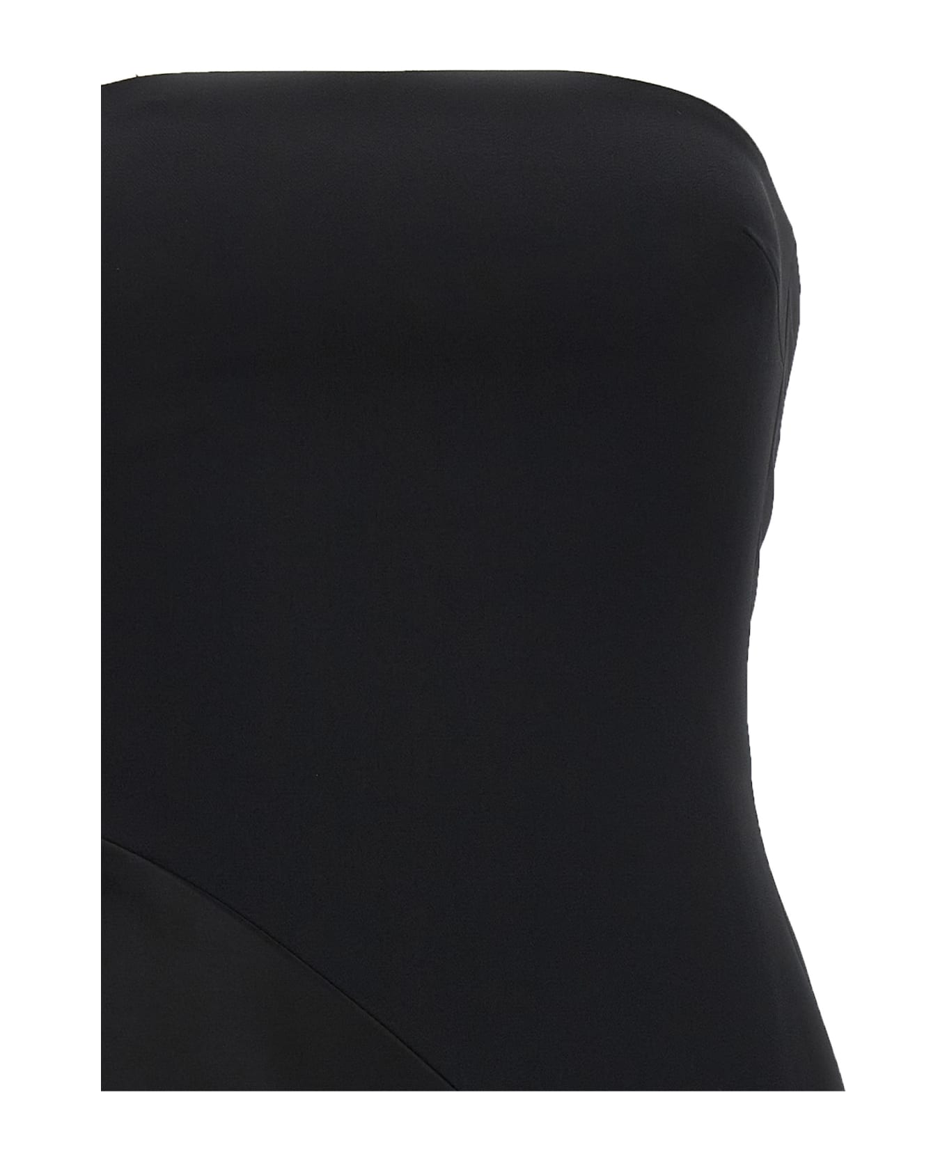 David Koma 'asymmetric Hem Strapless Mini' Dress - Black  