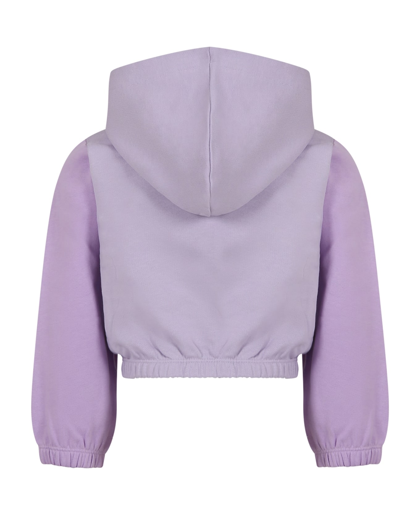 Stella McCartney Kids Purple Sweatshirt For Girl With Seahorse - Violet ニットウェア＆スウェットシャツ