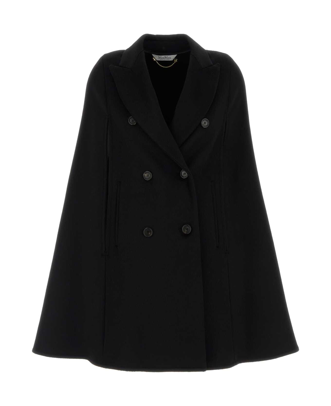 Max Mara Black Camel Pordoi Cape - NERO