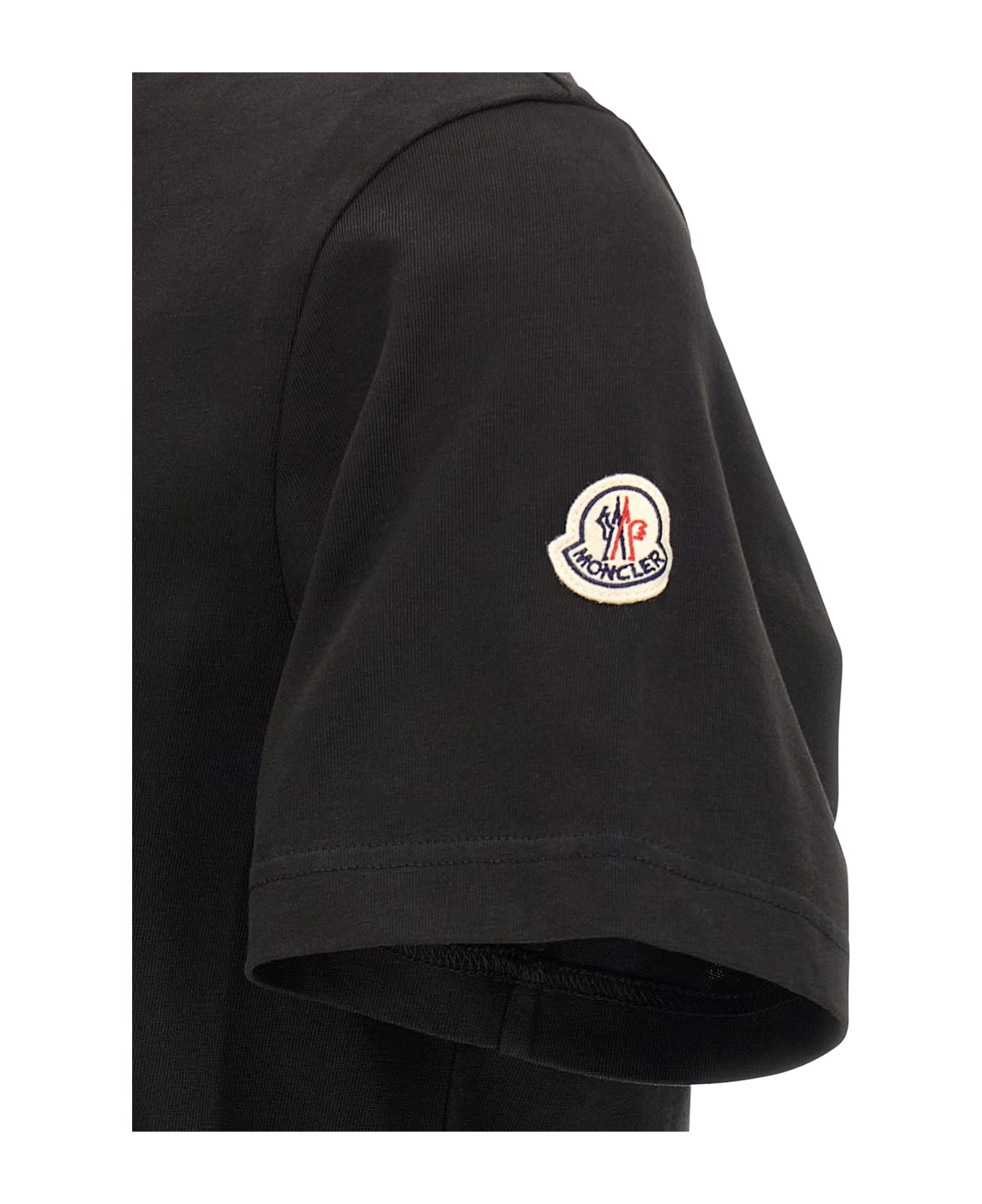Moncler Flocked Logo T-shirt - Black  