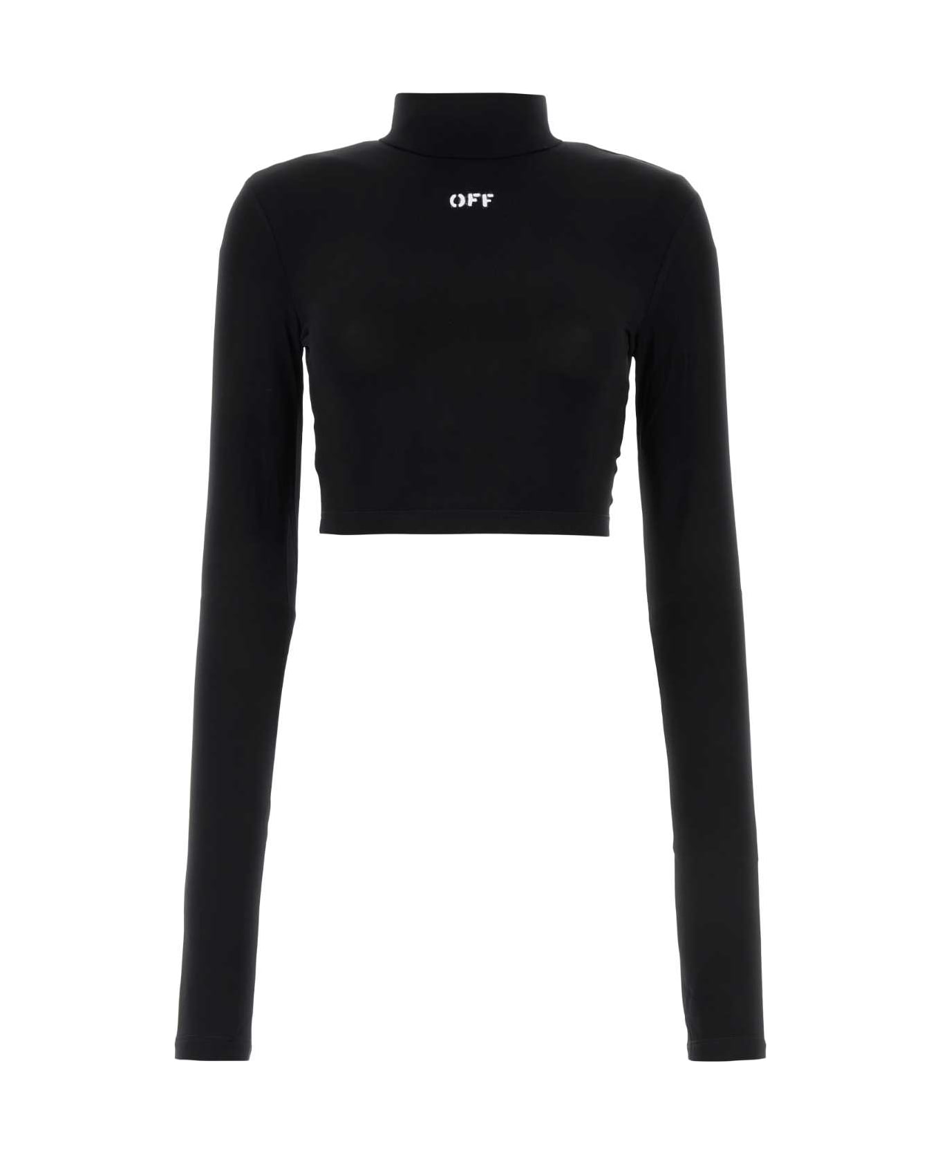 Off-White Black Stretch Viscose Top - 1001