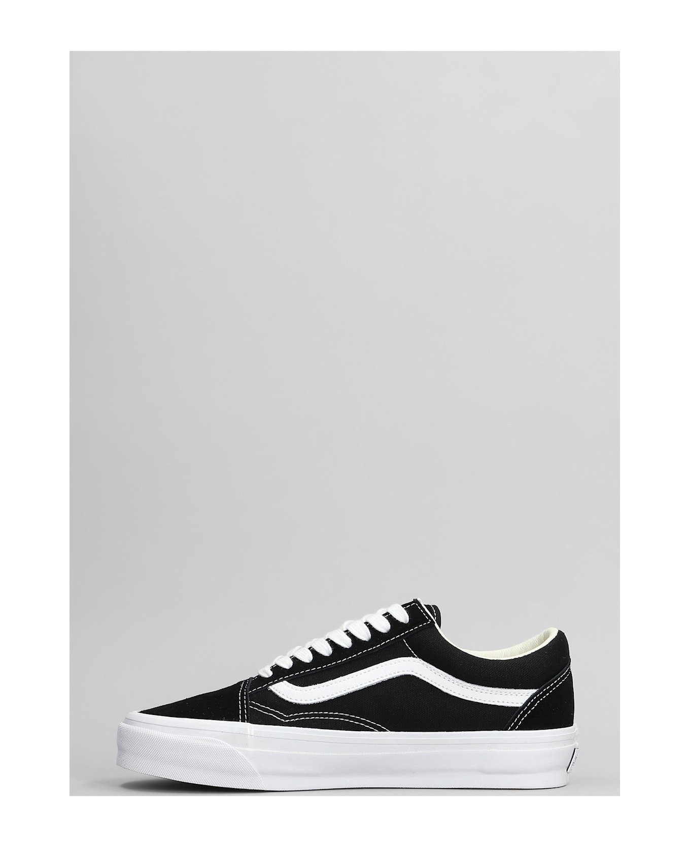 Vans Lx Old Skool Lx Sneakers In Black Suede And Fabric - black