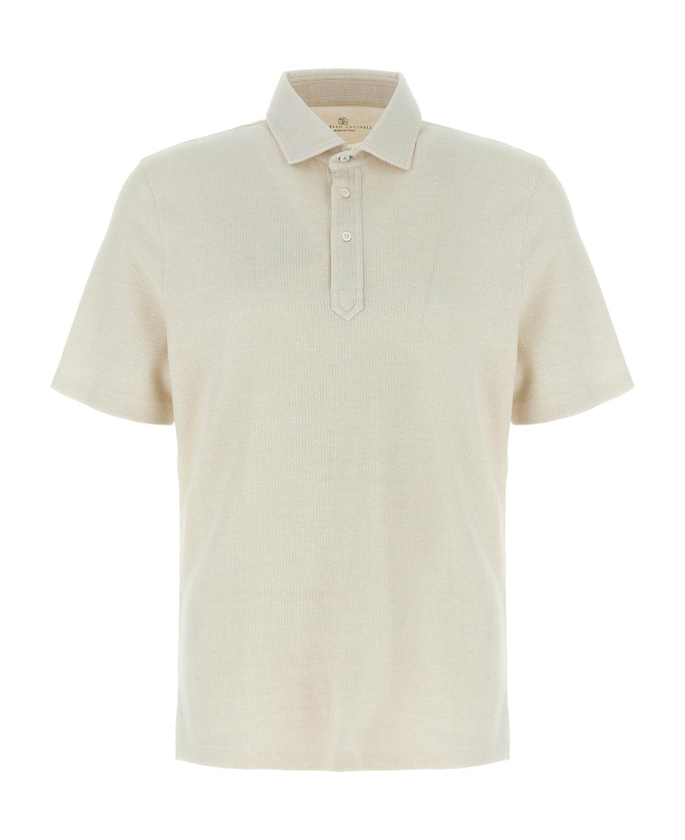 Brunello Cucinelli Linen Cotton Polo Shirt - Beige ポロシャツ