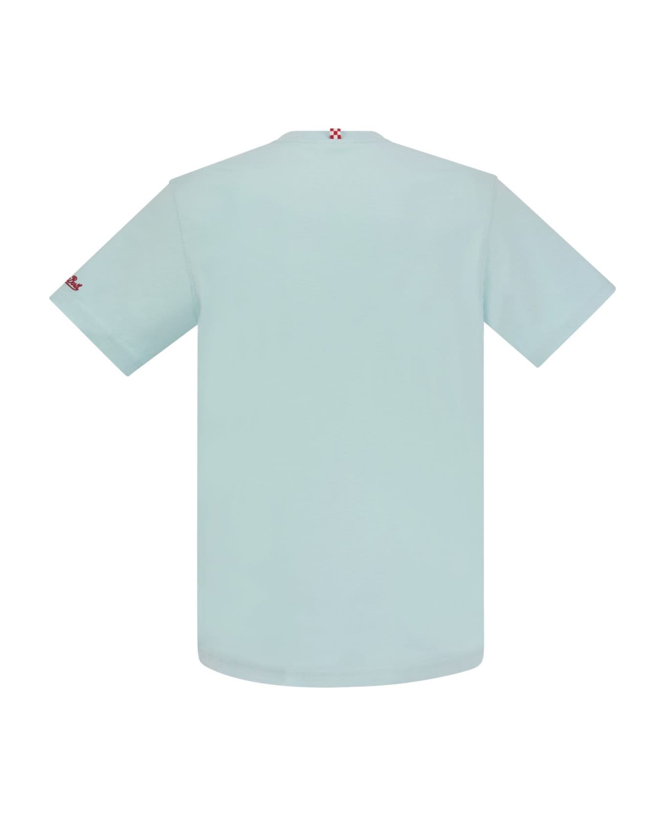 MC2 Saint Barth Sunbarthing T-shirt With Embroidery On Pocket - Light Blue